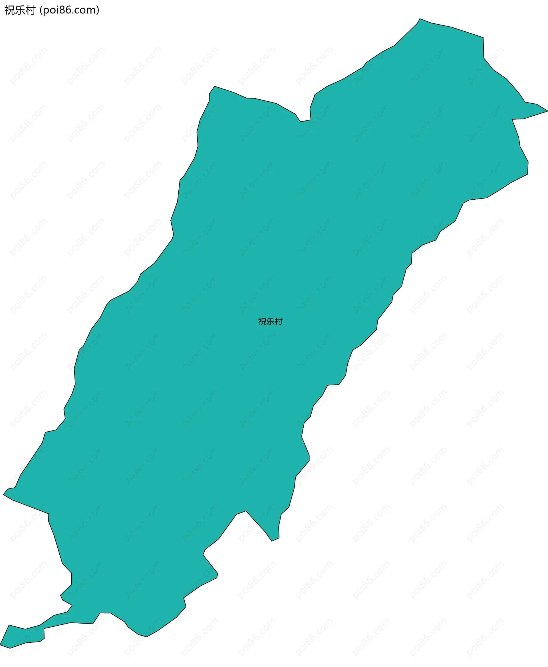 祝乐村边界地图