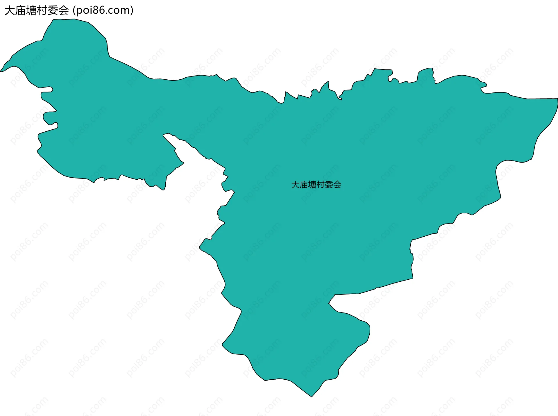 大庙塘村委会边界地图