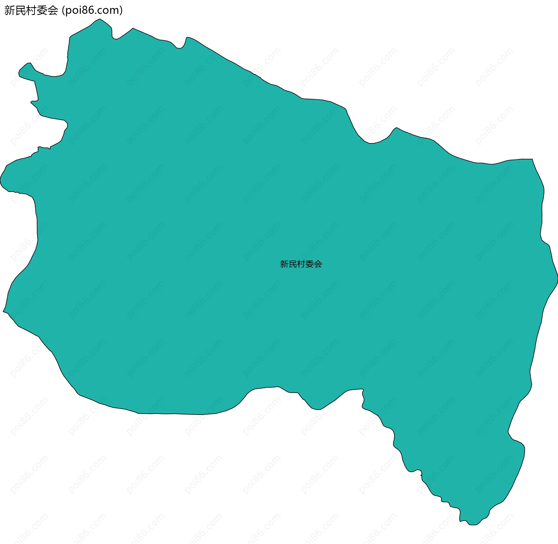 新民村委会边界地图