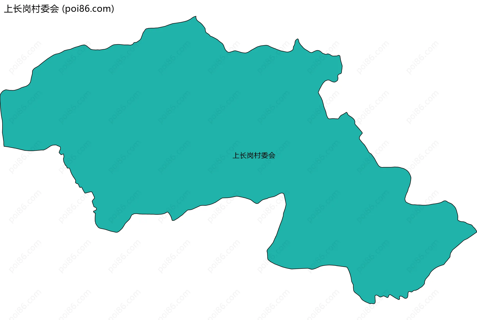 上长岗村委会边界地图
