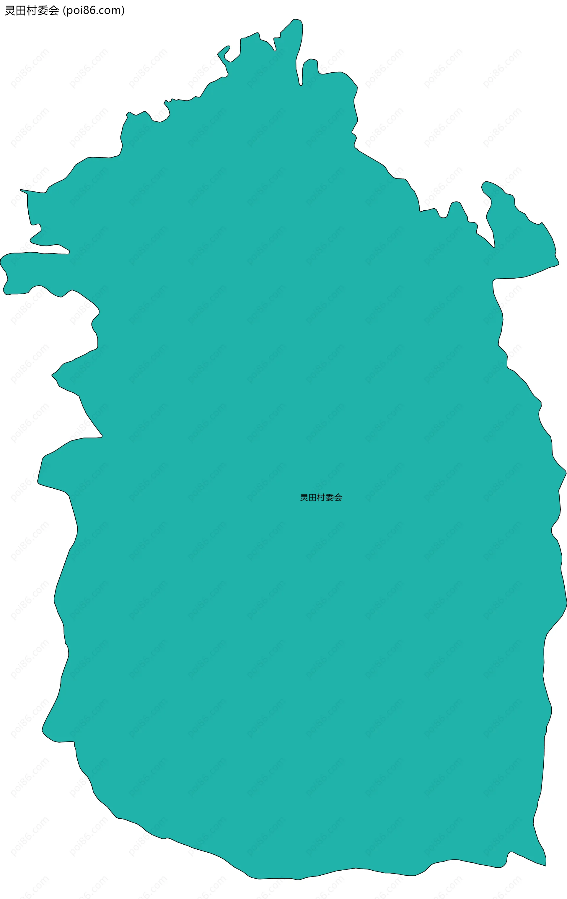 灵田村委会边界地图