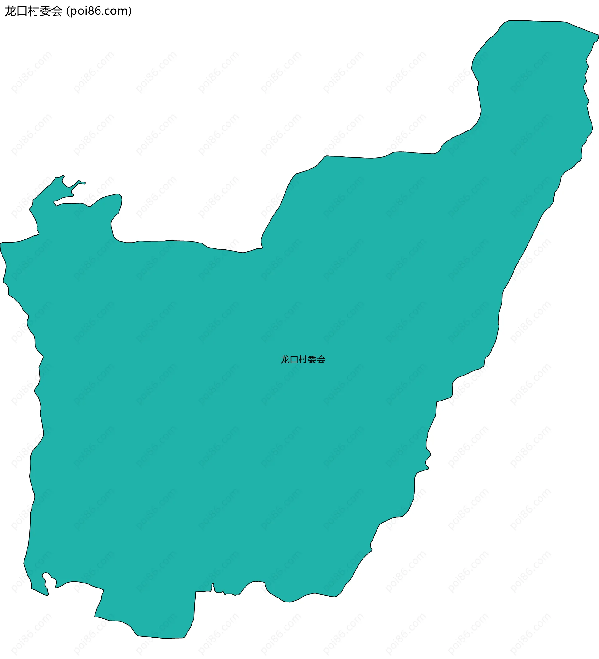 龙口村委会边界地图