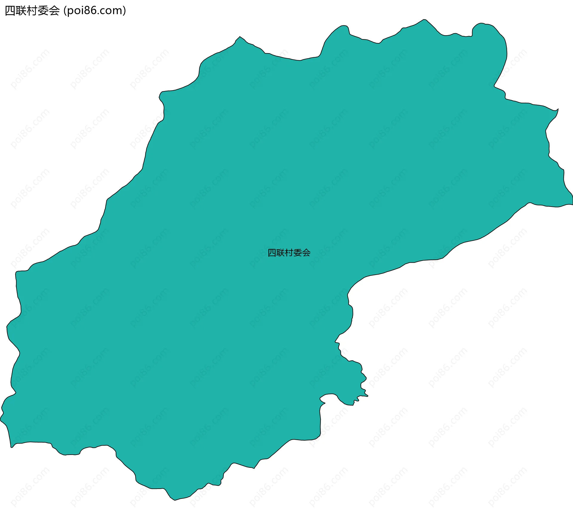 四联村委会边界地图
