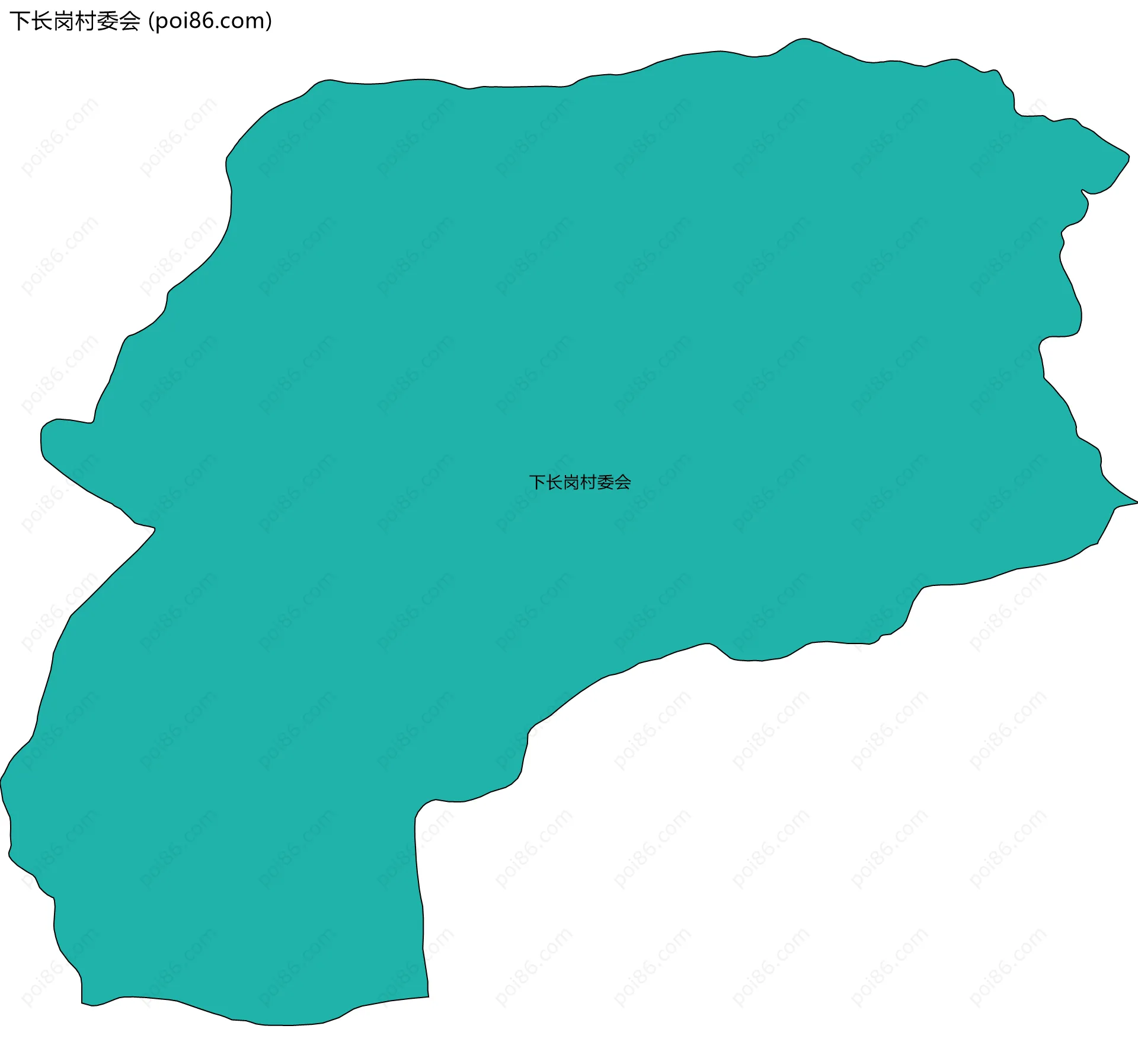 下长岗村委会边界地图