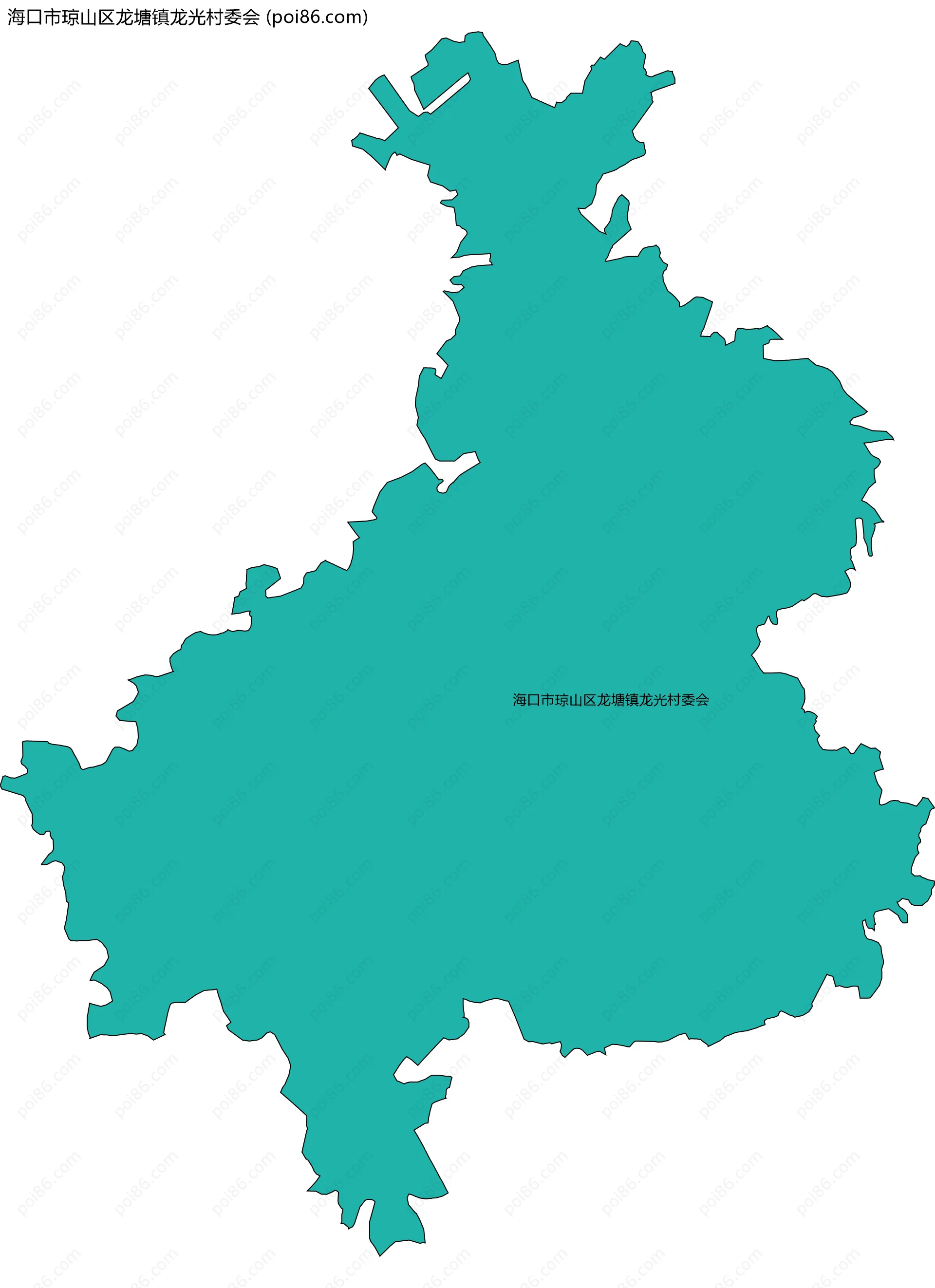 海口市琼山区龙塘镇龙光村委会边界地图