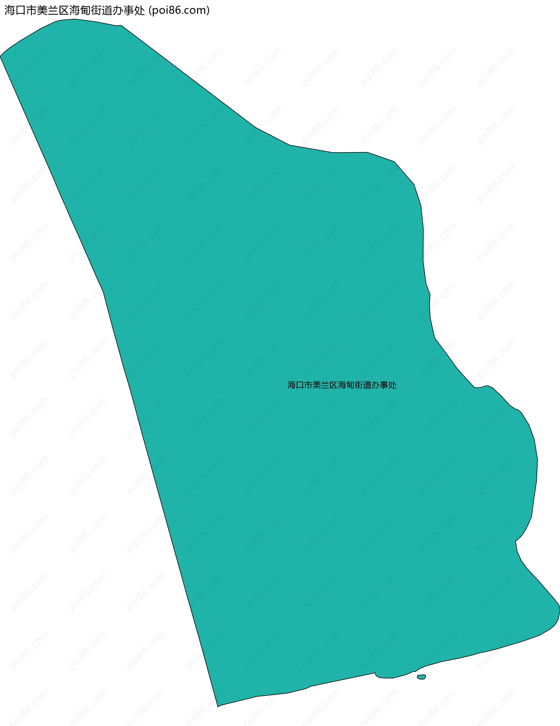 海口市美兰区海甸街道办事处边界地图