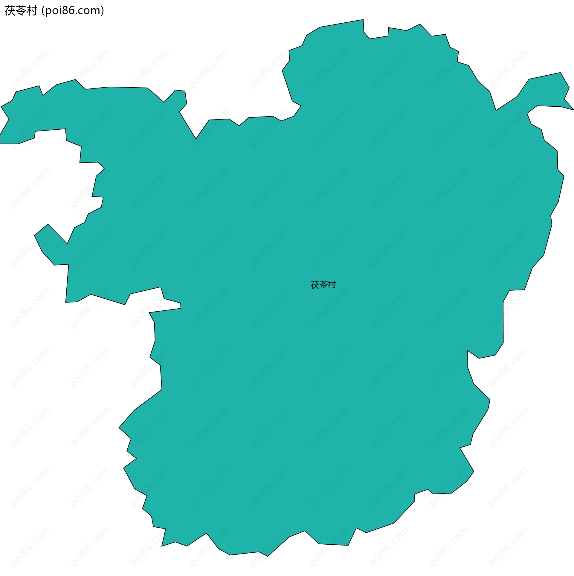 茯苓村边界地图