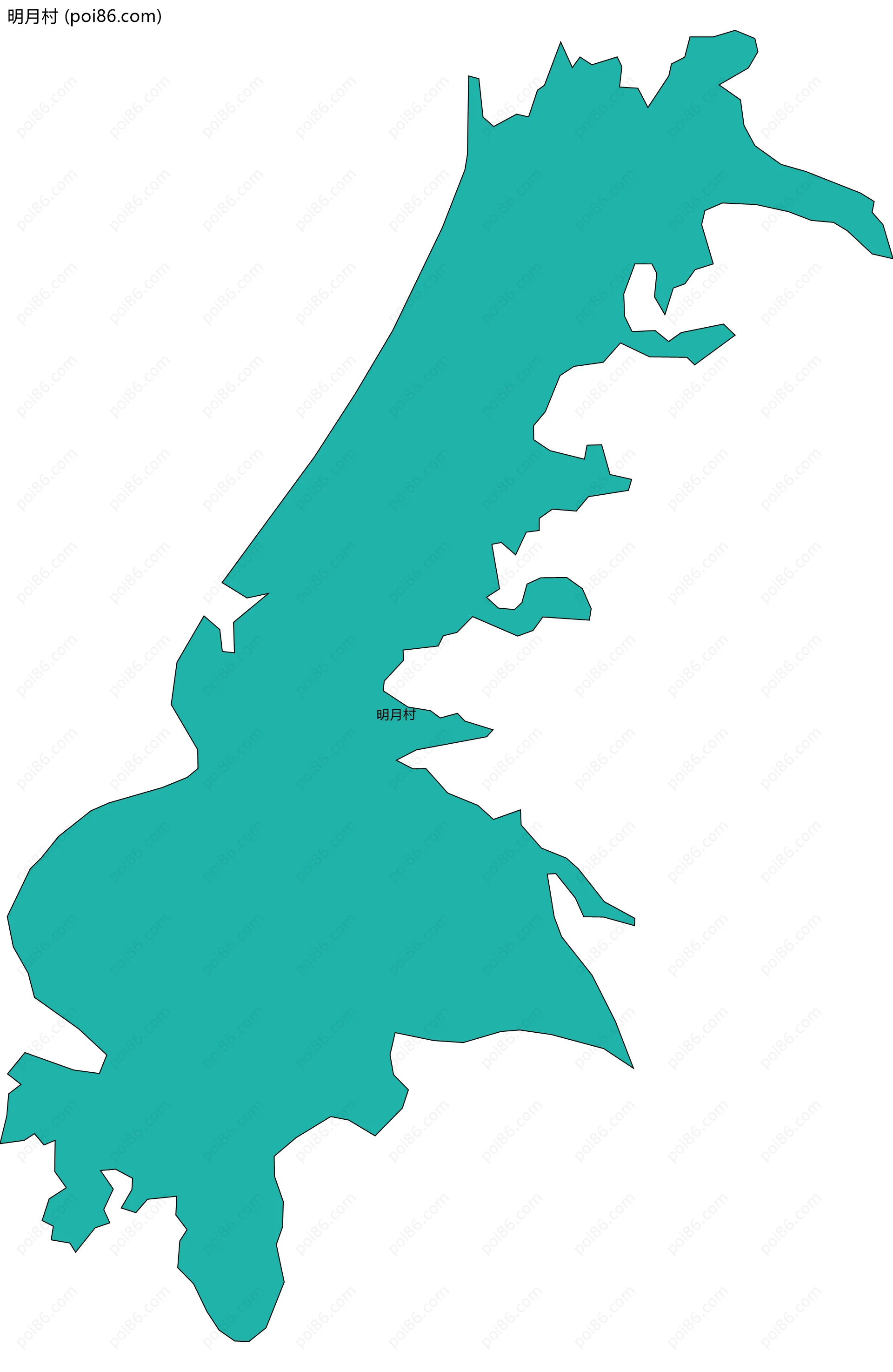 明月村边界地图