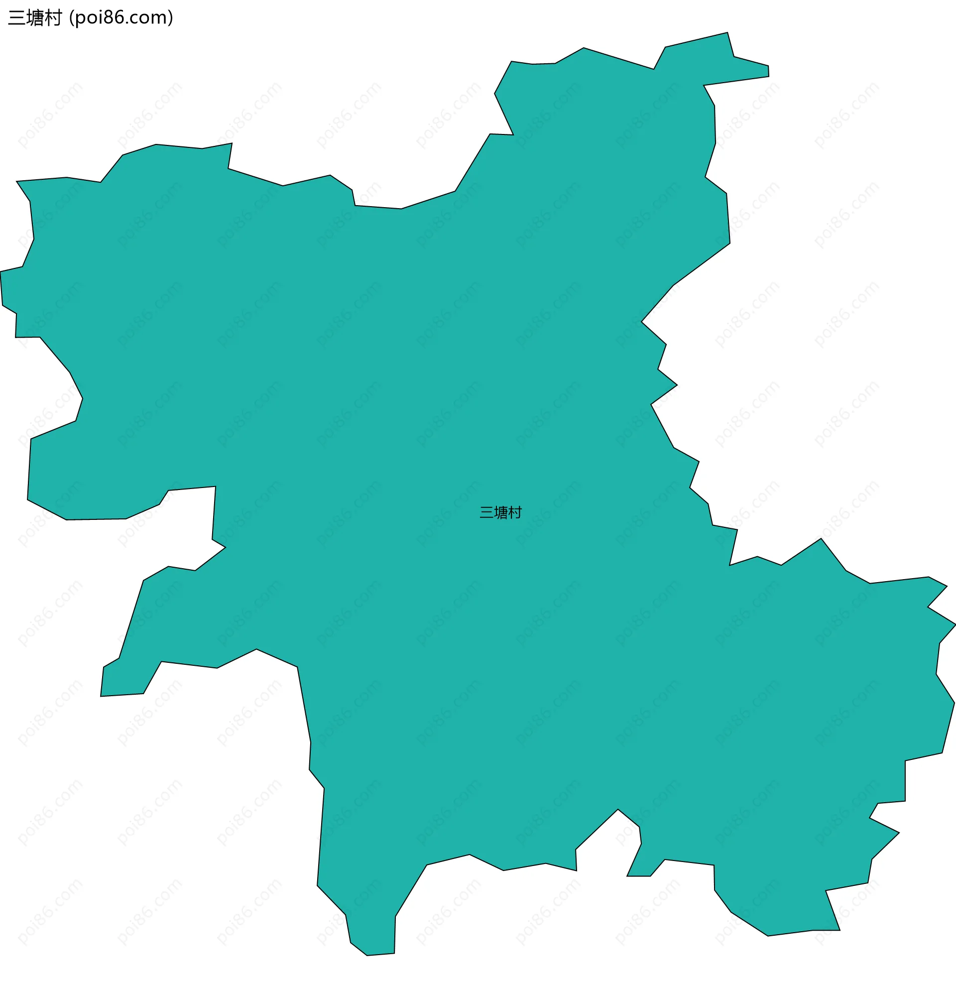 三塘村边界地图