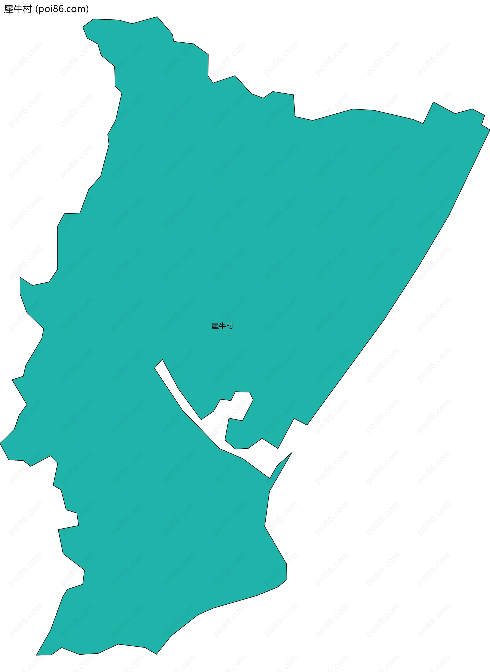 犀牛村边界地图