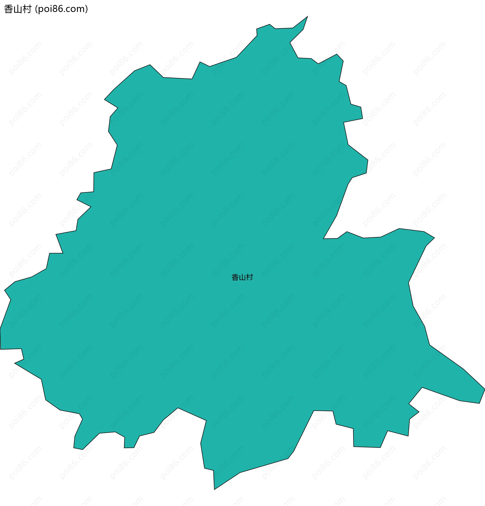 香山村边界地图