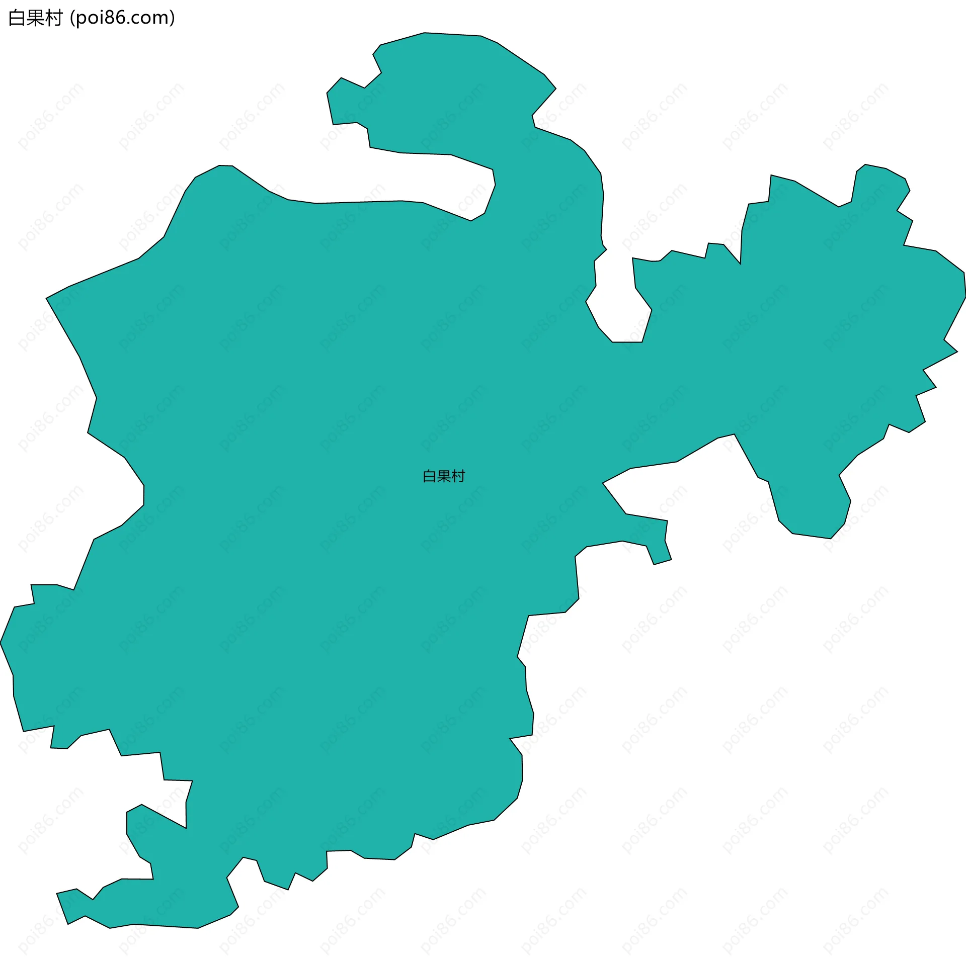 白果村边界地图