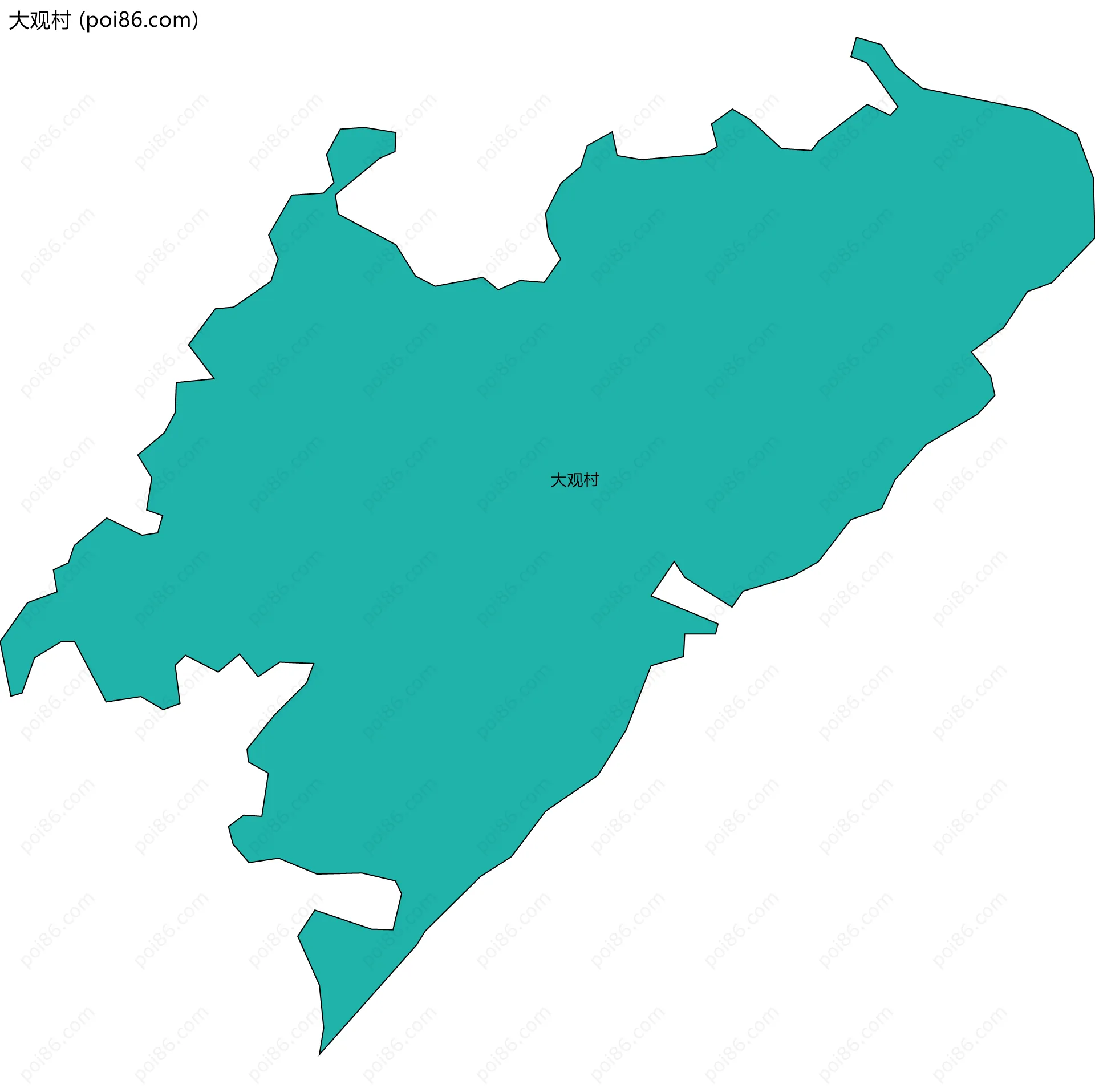 大观村边界地图