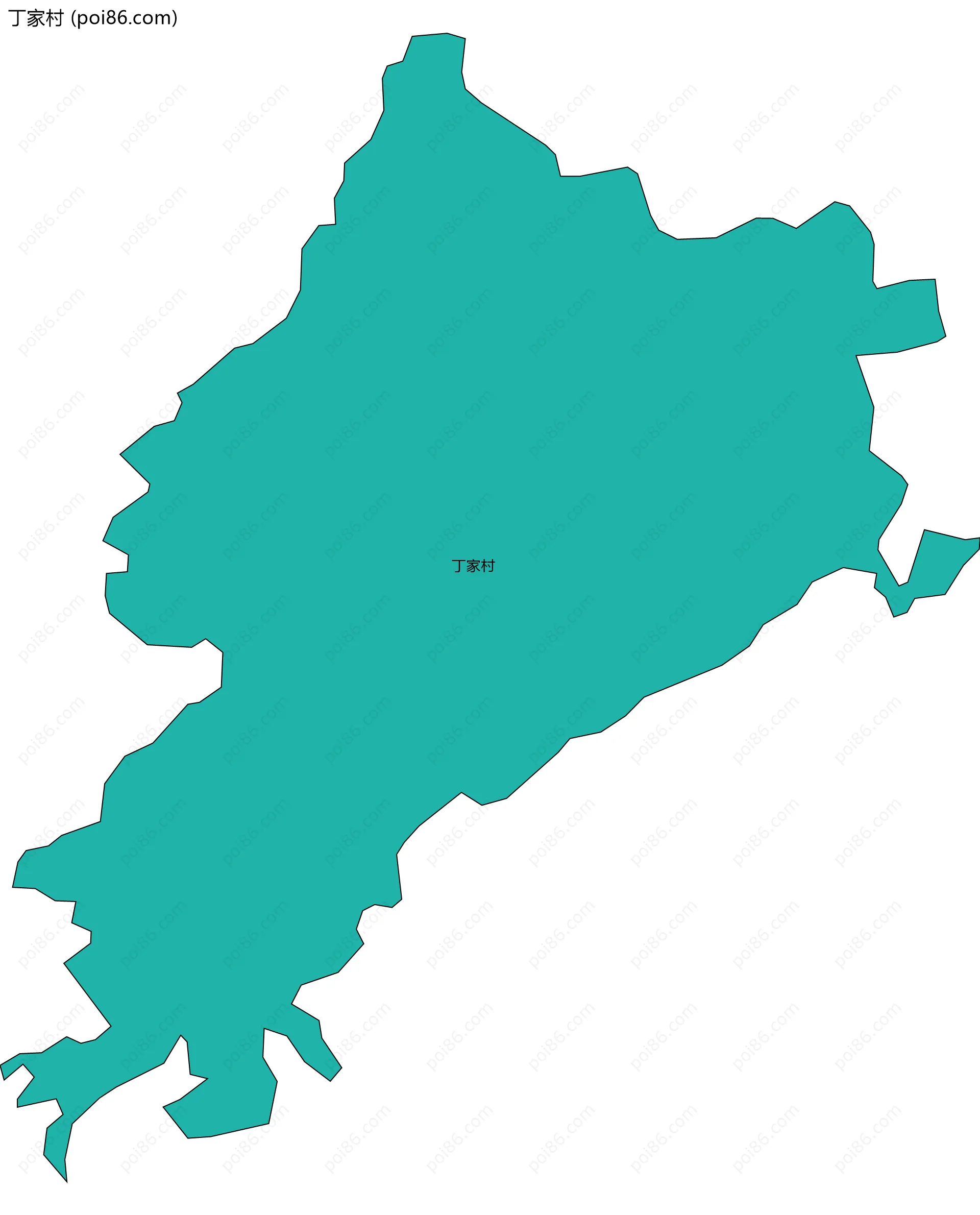 丁家村边界地图