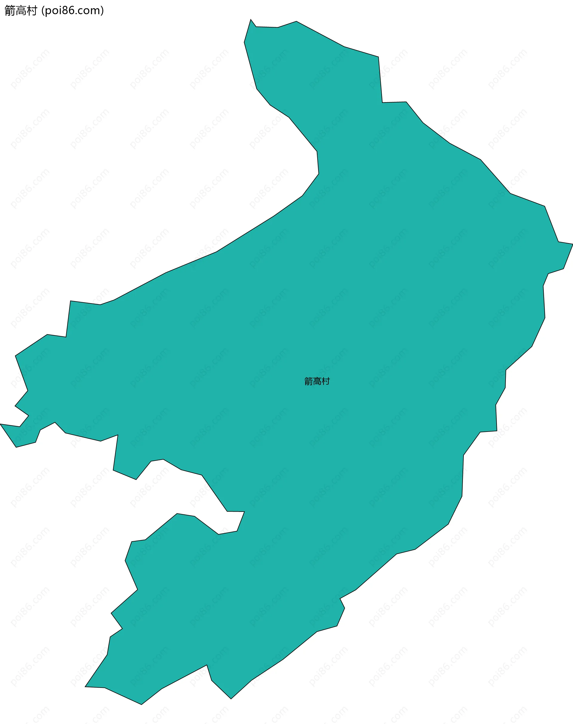 箭高村边界地图