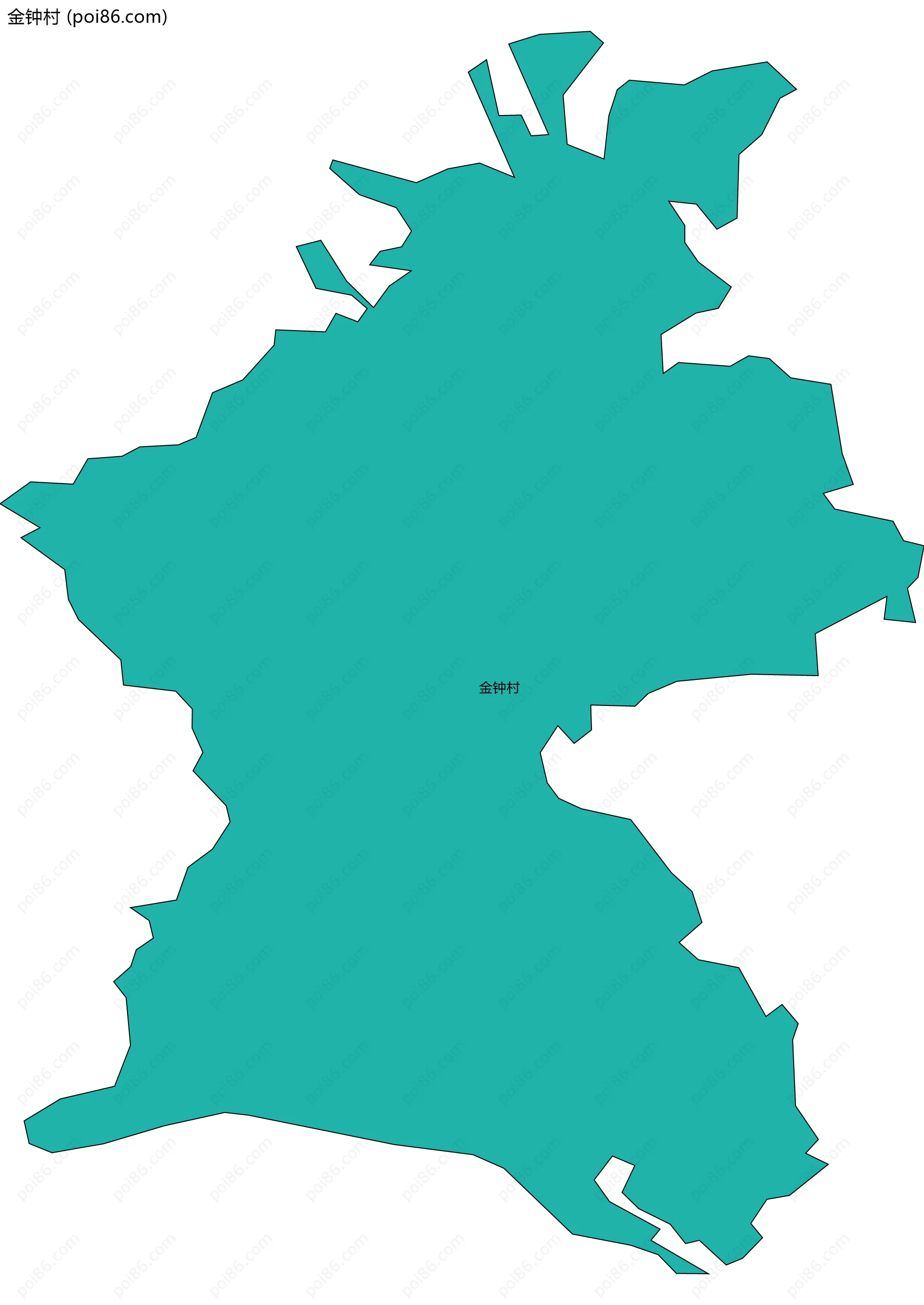 金钟村边界地图