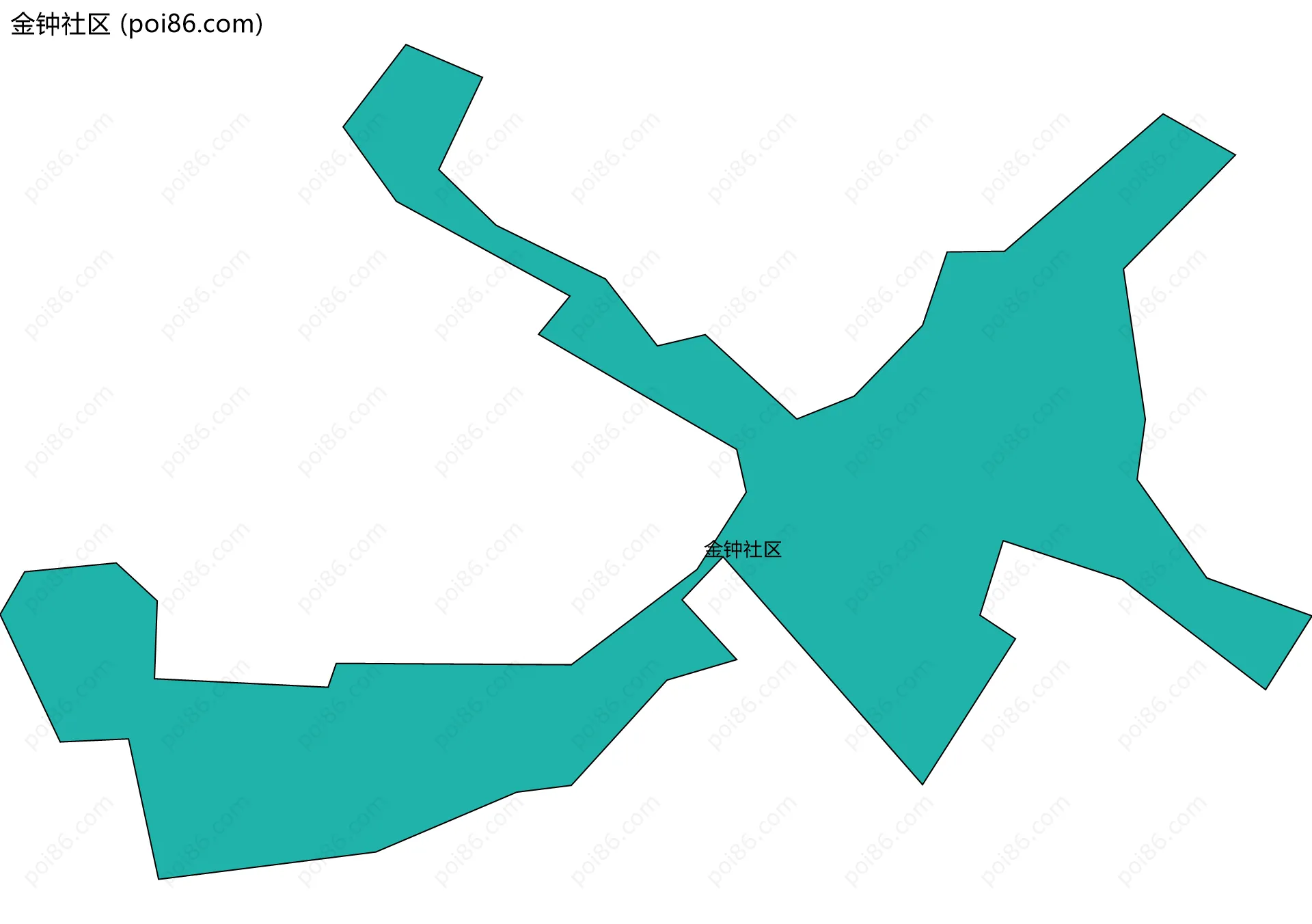 金钟社区边界地图