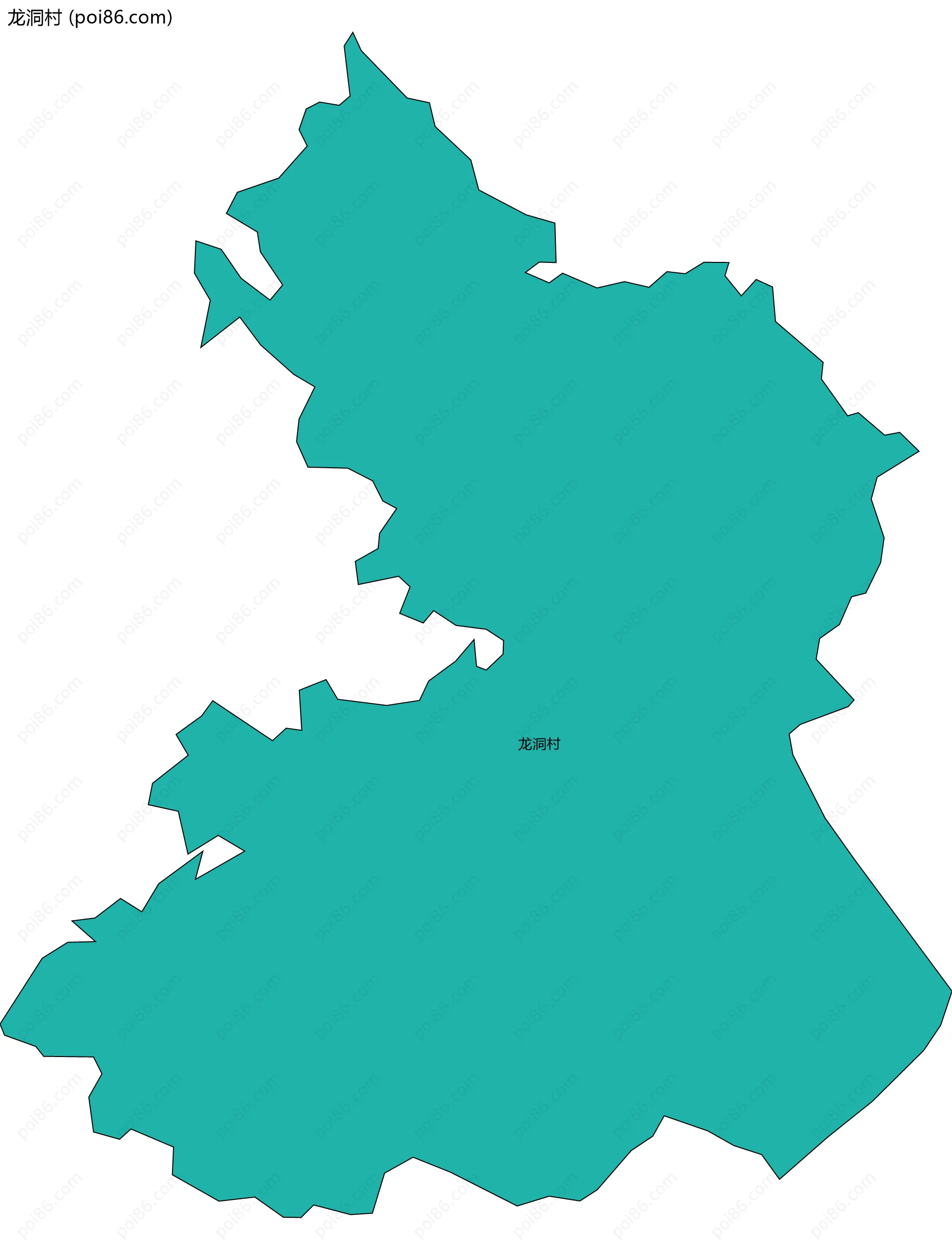 龙洞村边界地图