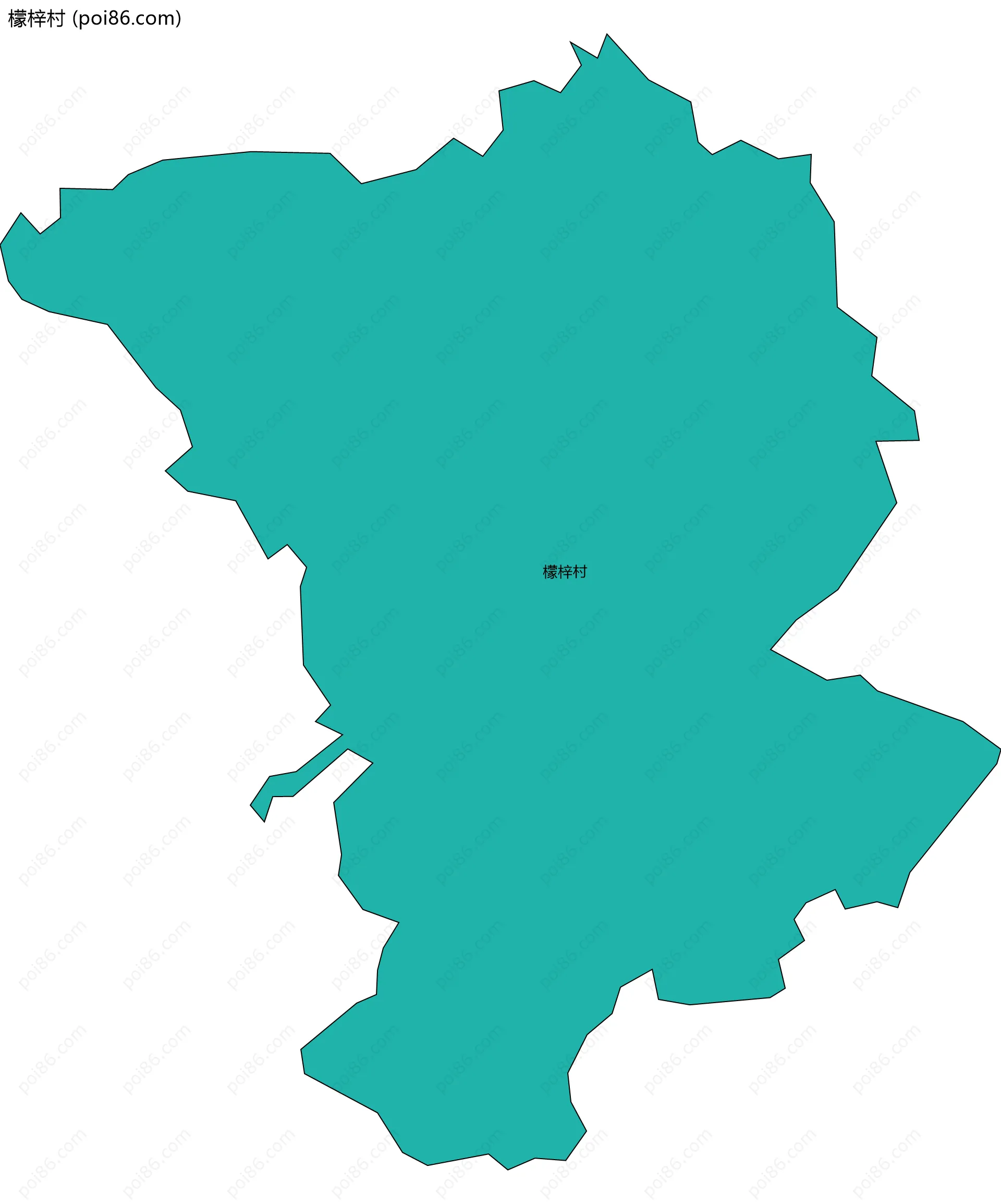 檬梓村边界地图