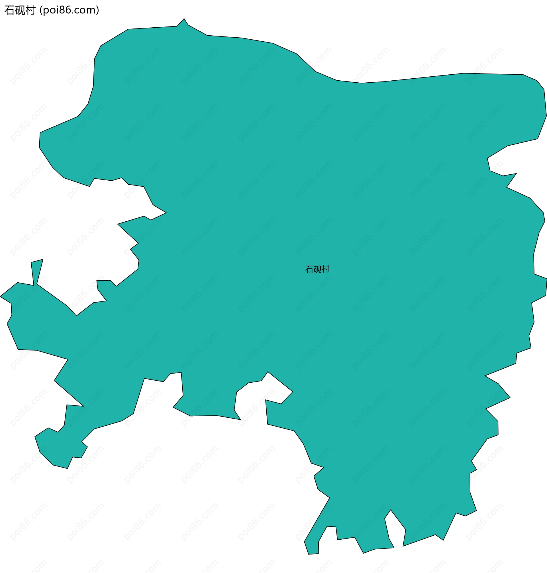 石砚村边界地图