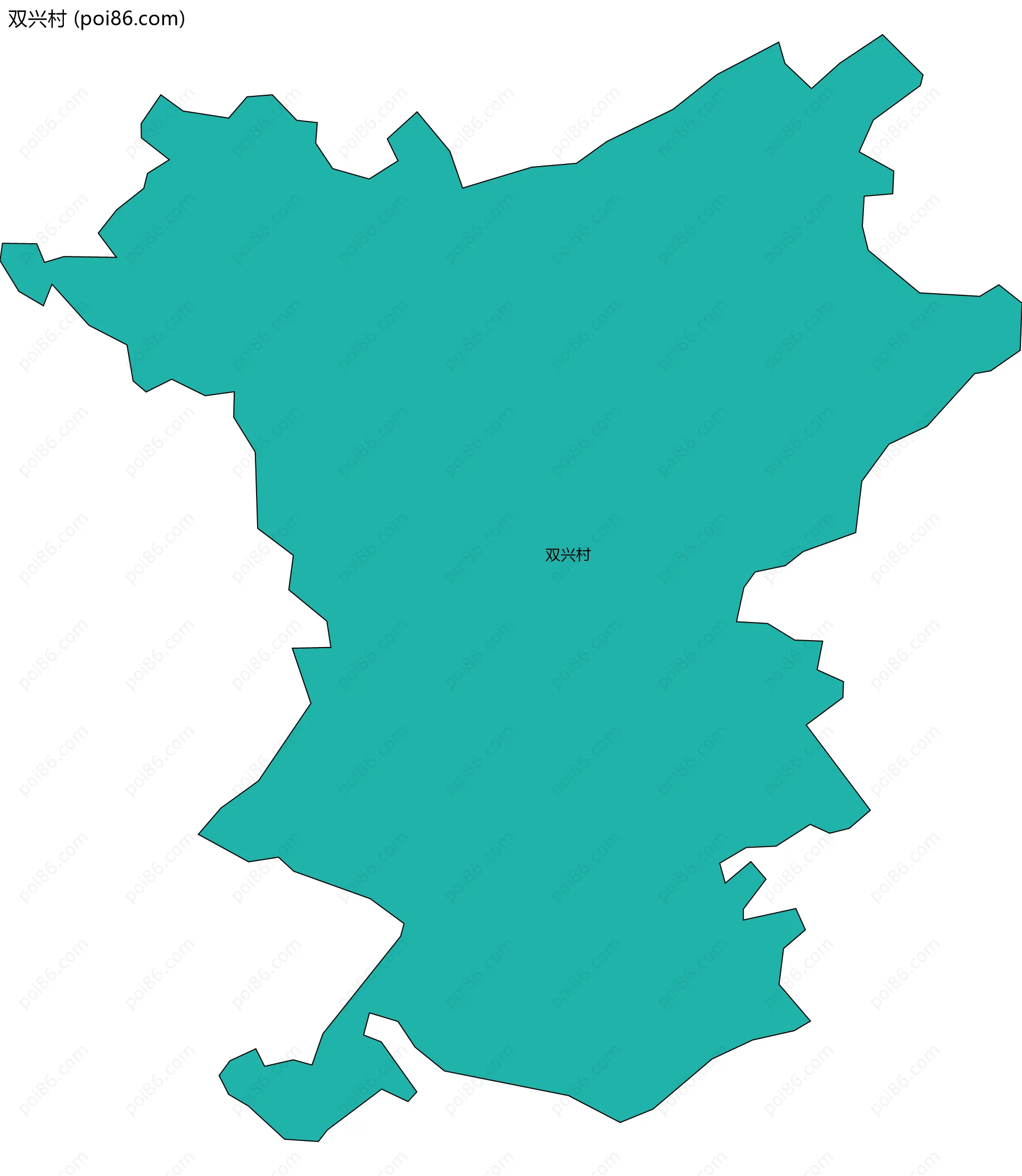 双兴村边界地图