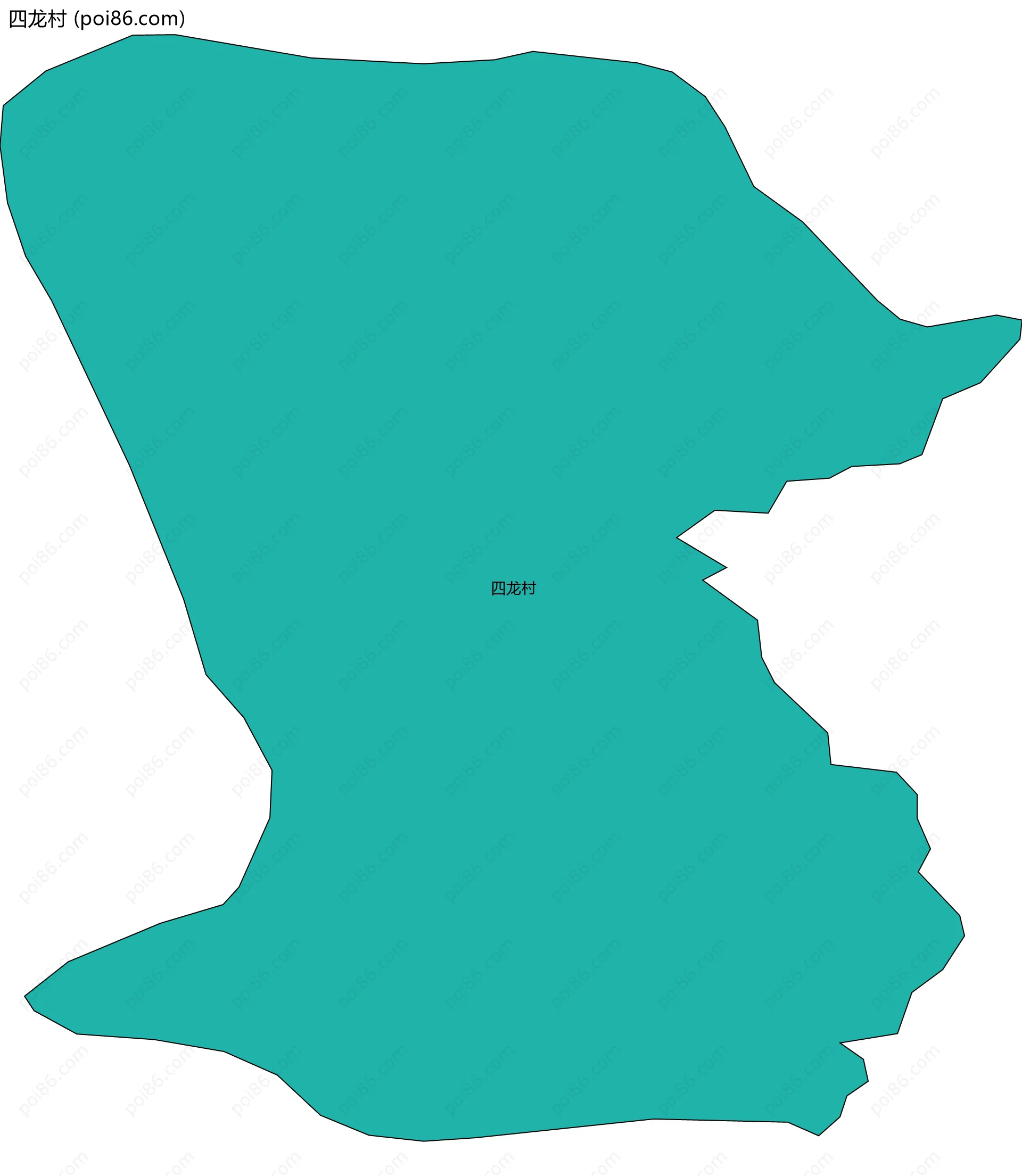 四龙村边界地图
