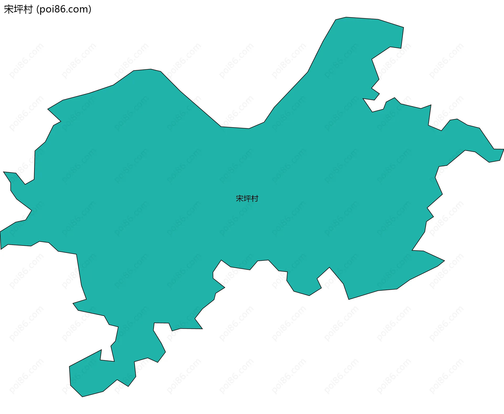 宋坪村边界地图