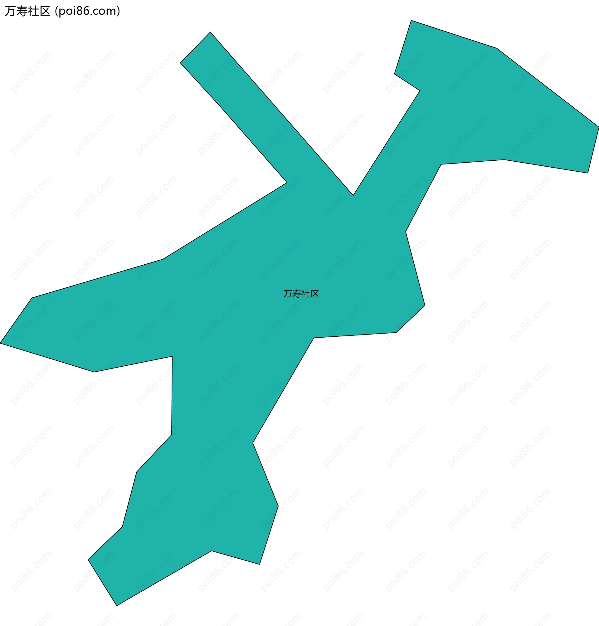 万寿社区边界地图