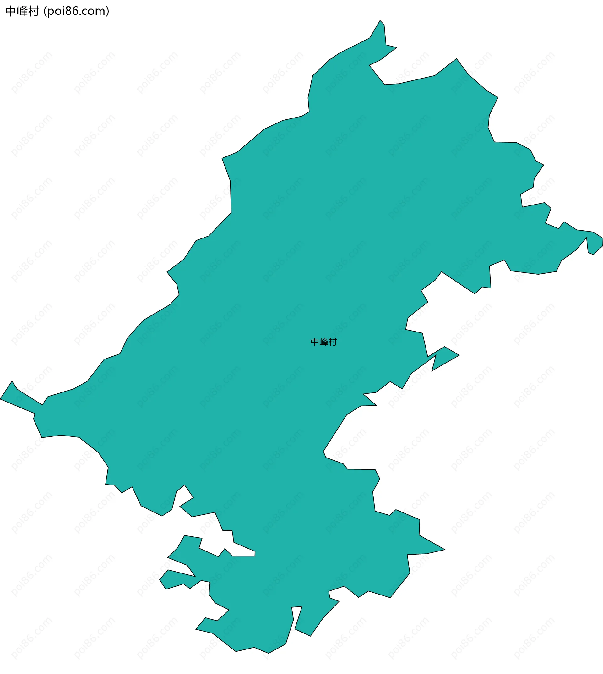 中峰村边界地图