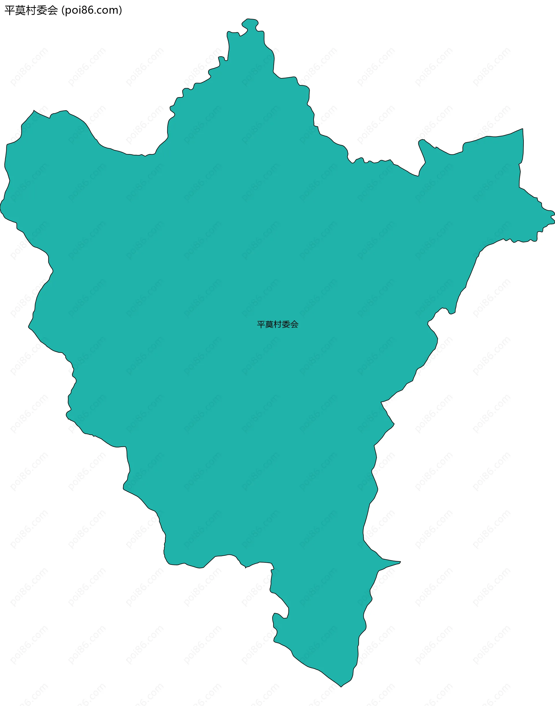 平莫村委会边界地图