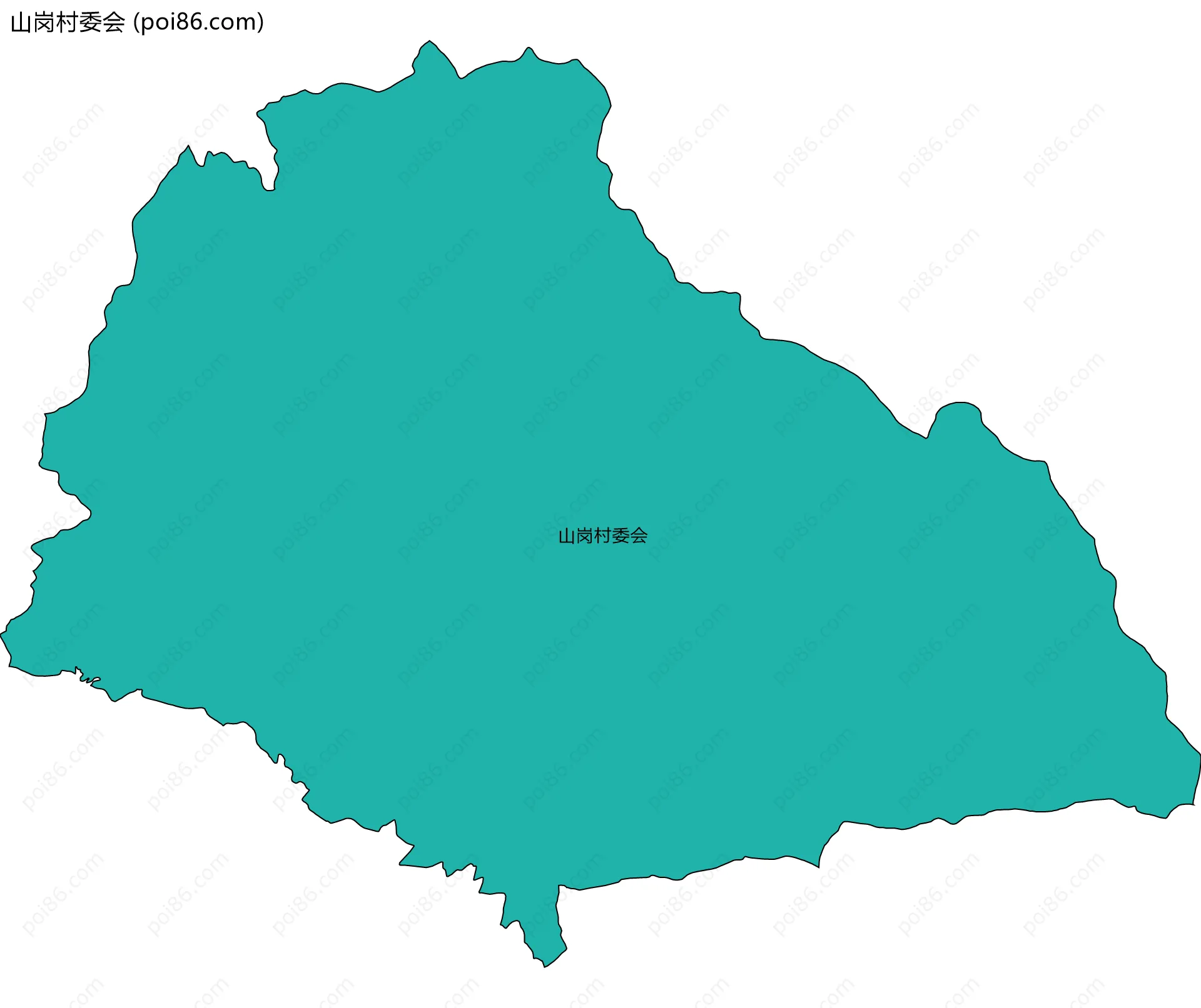 山岗村委会边界地图
