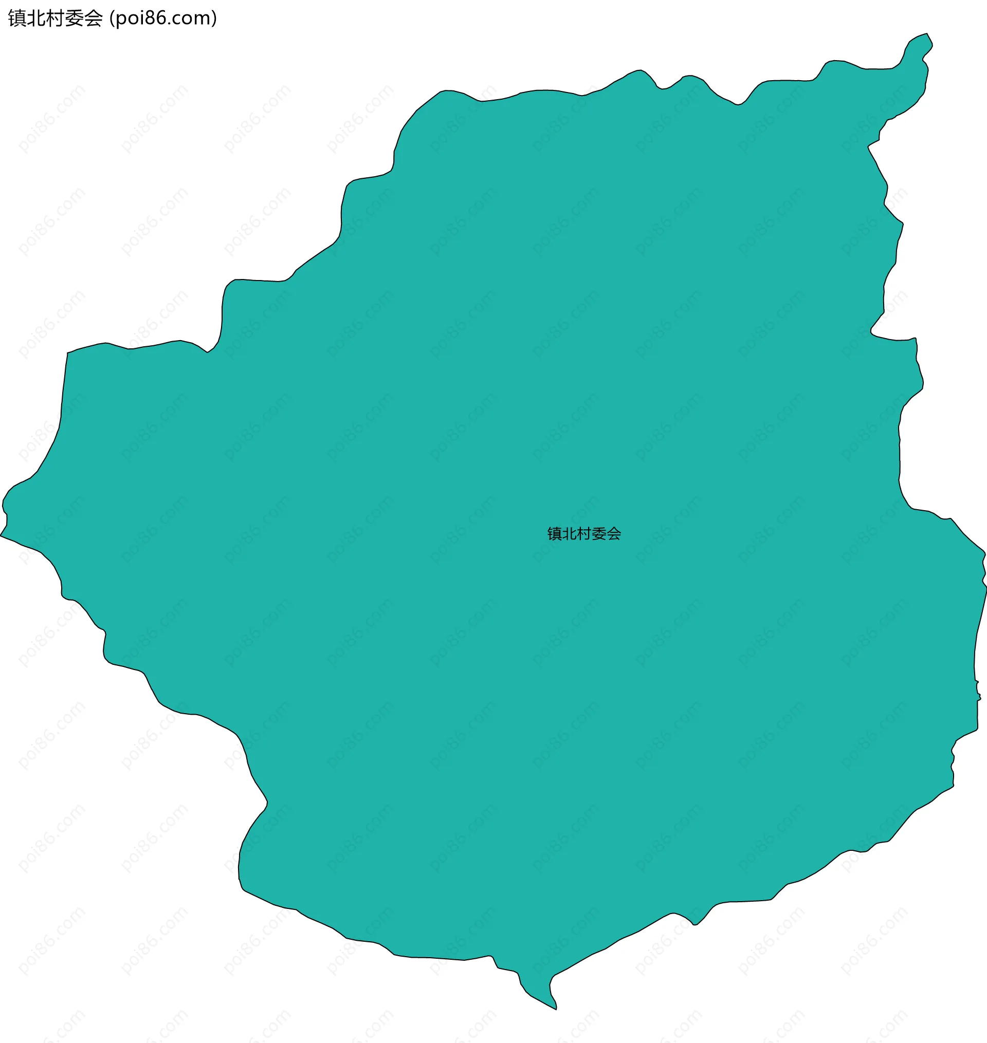 镇北村委会边界地图