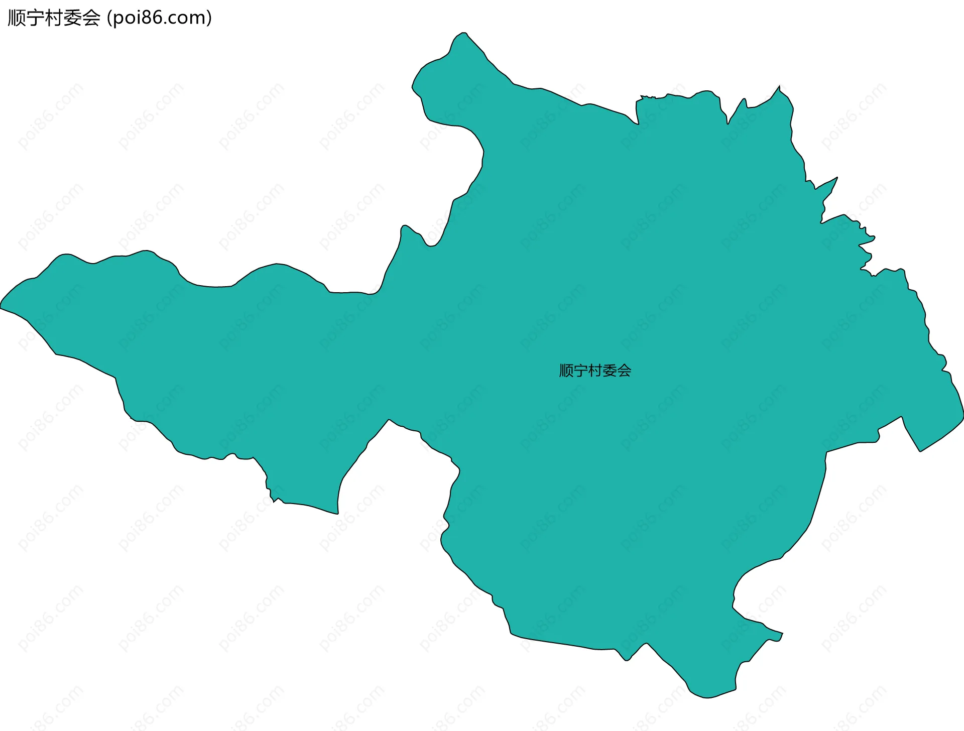 顺宁村委会边界地图