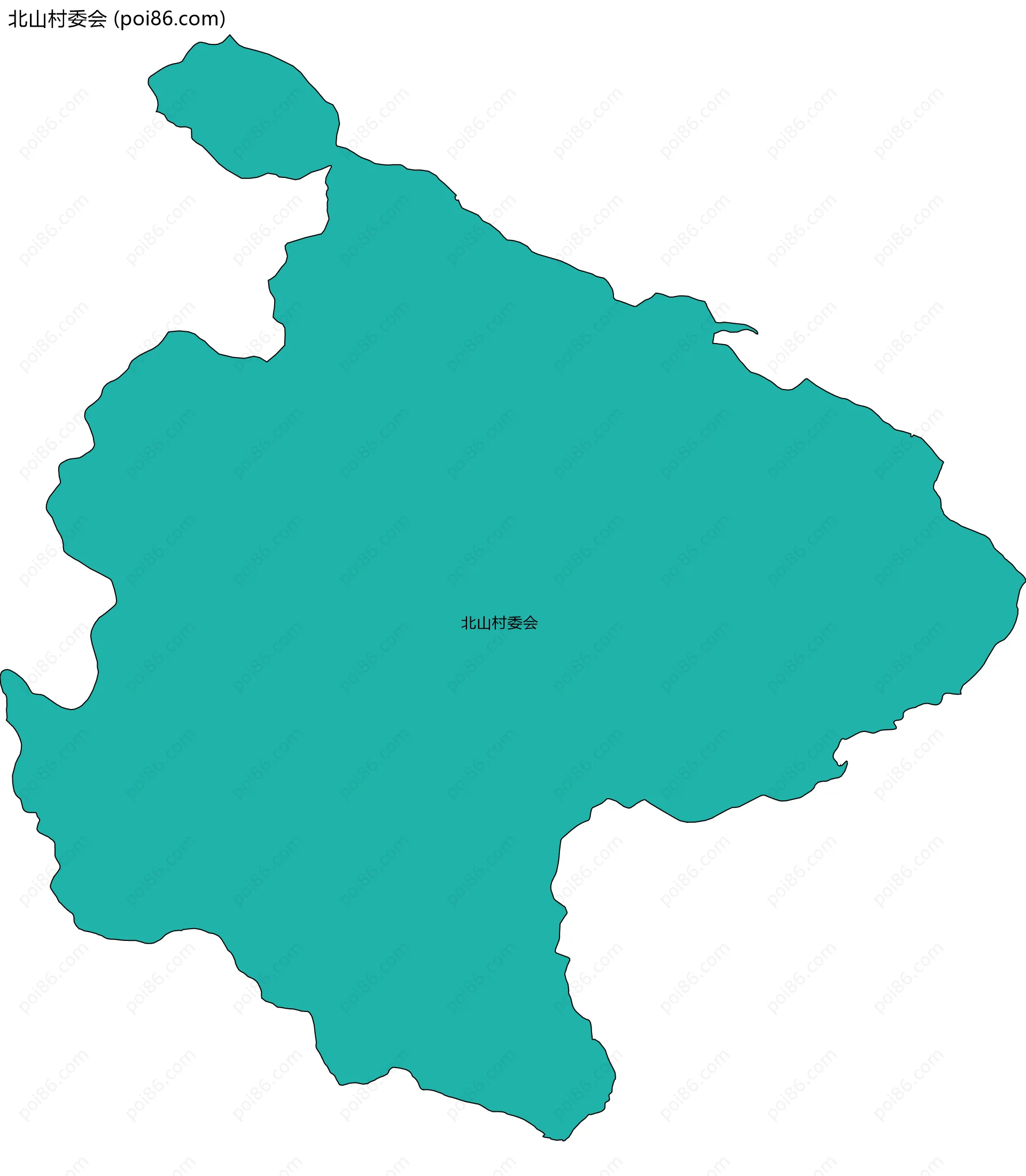 北山村委会边界地图