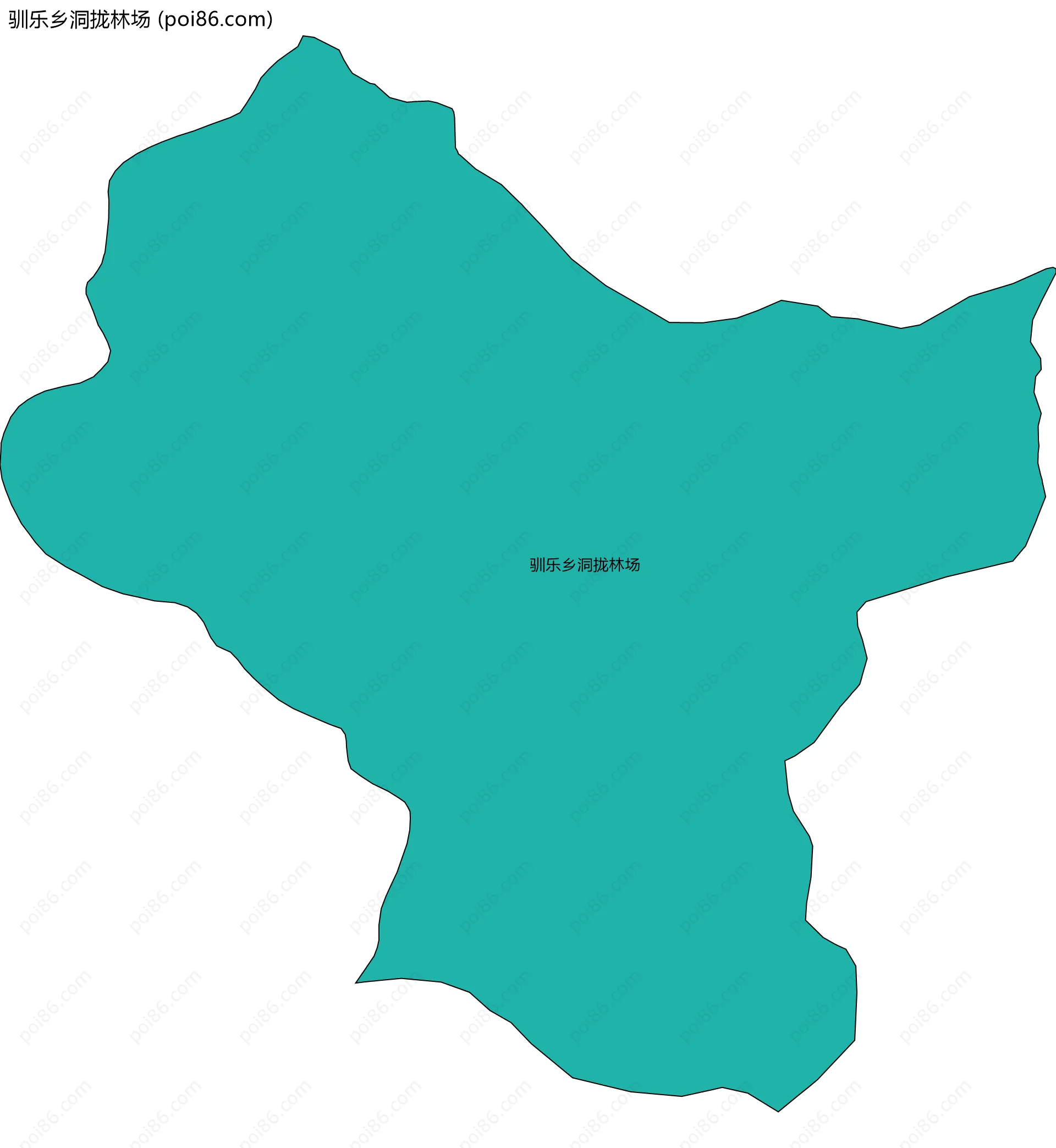 驯乐乡洞拢林场边界地图