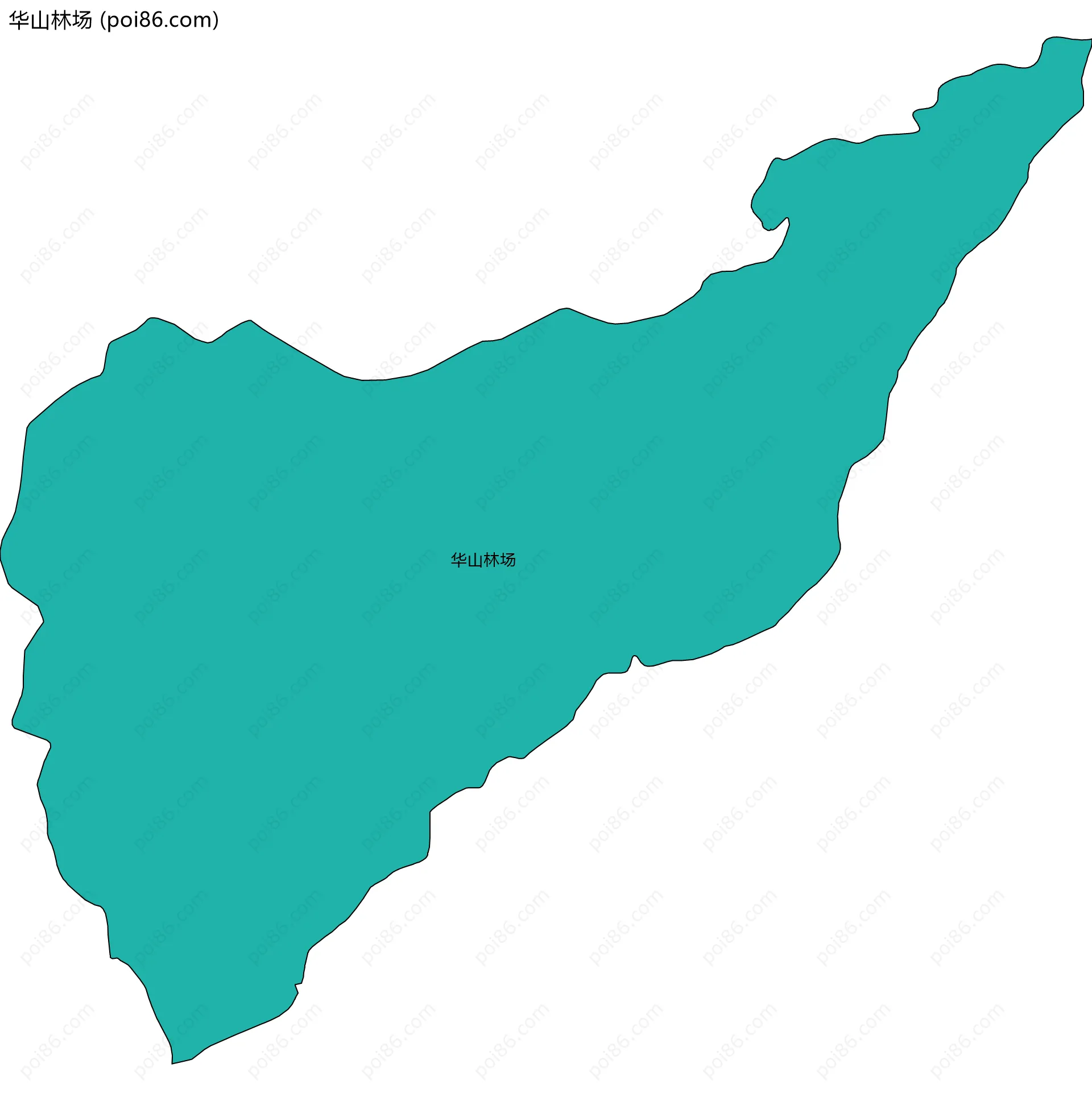 华山林场边界地图