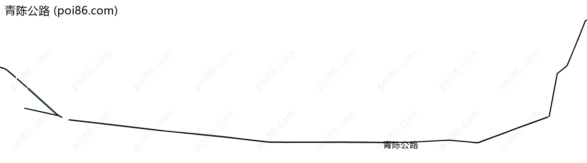 青陈公路边界地图(五级行政区划)