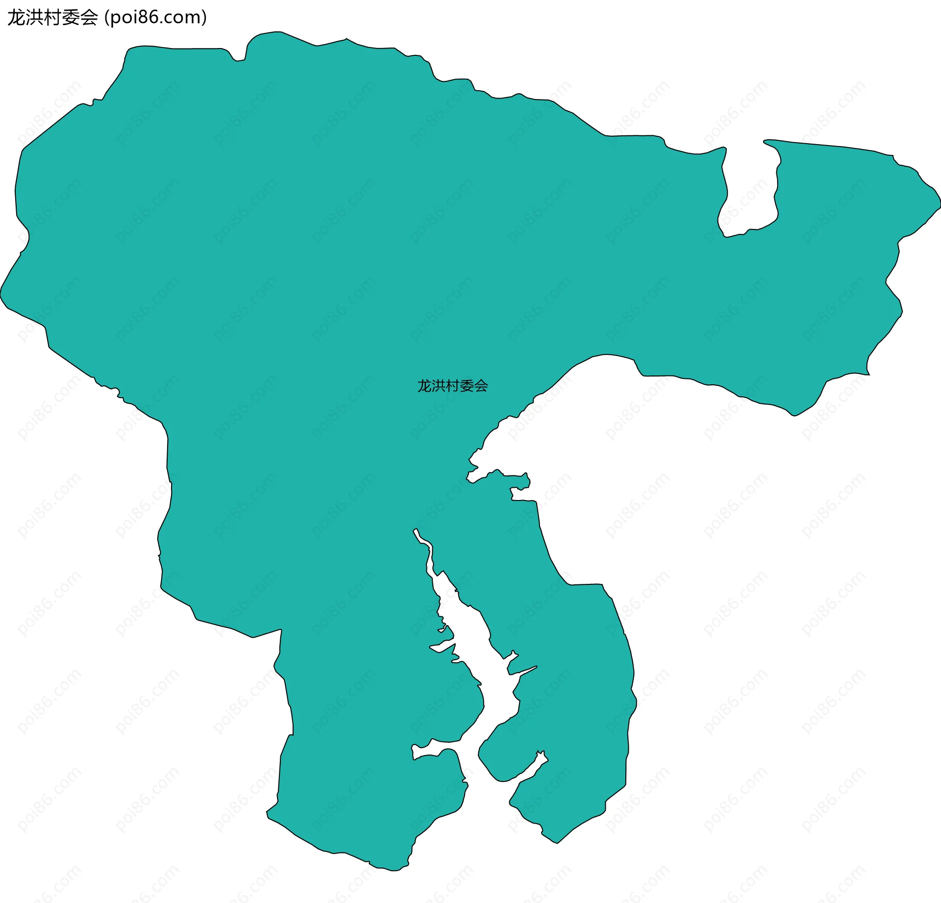 龙洪村委会边界地图