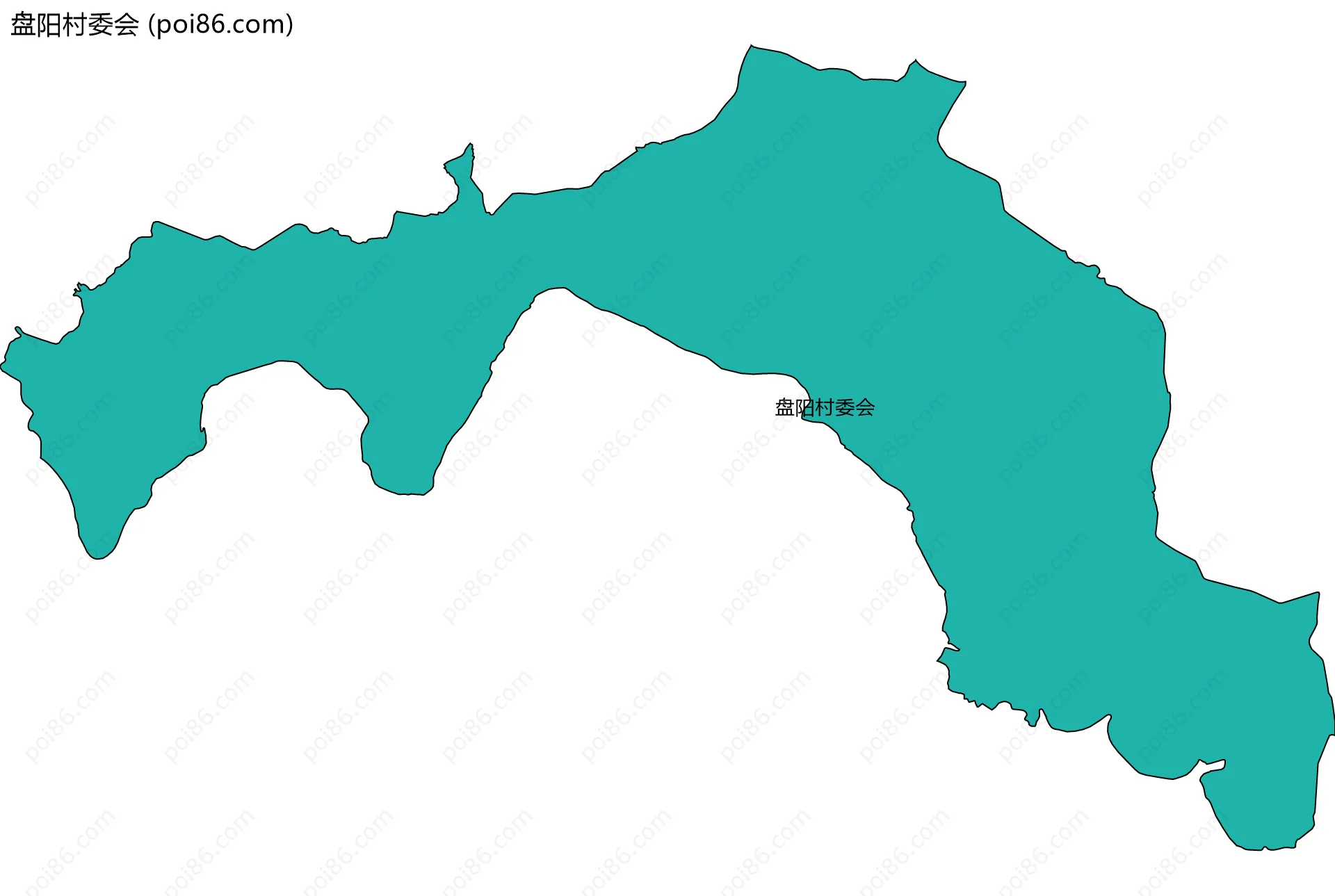 盘阳村委会边界地图