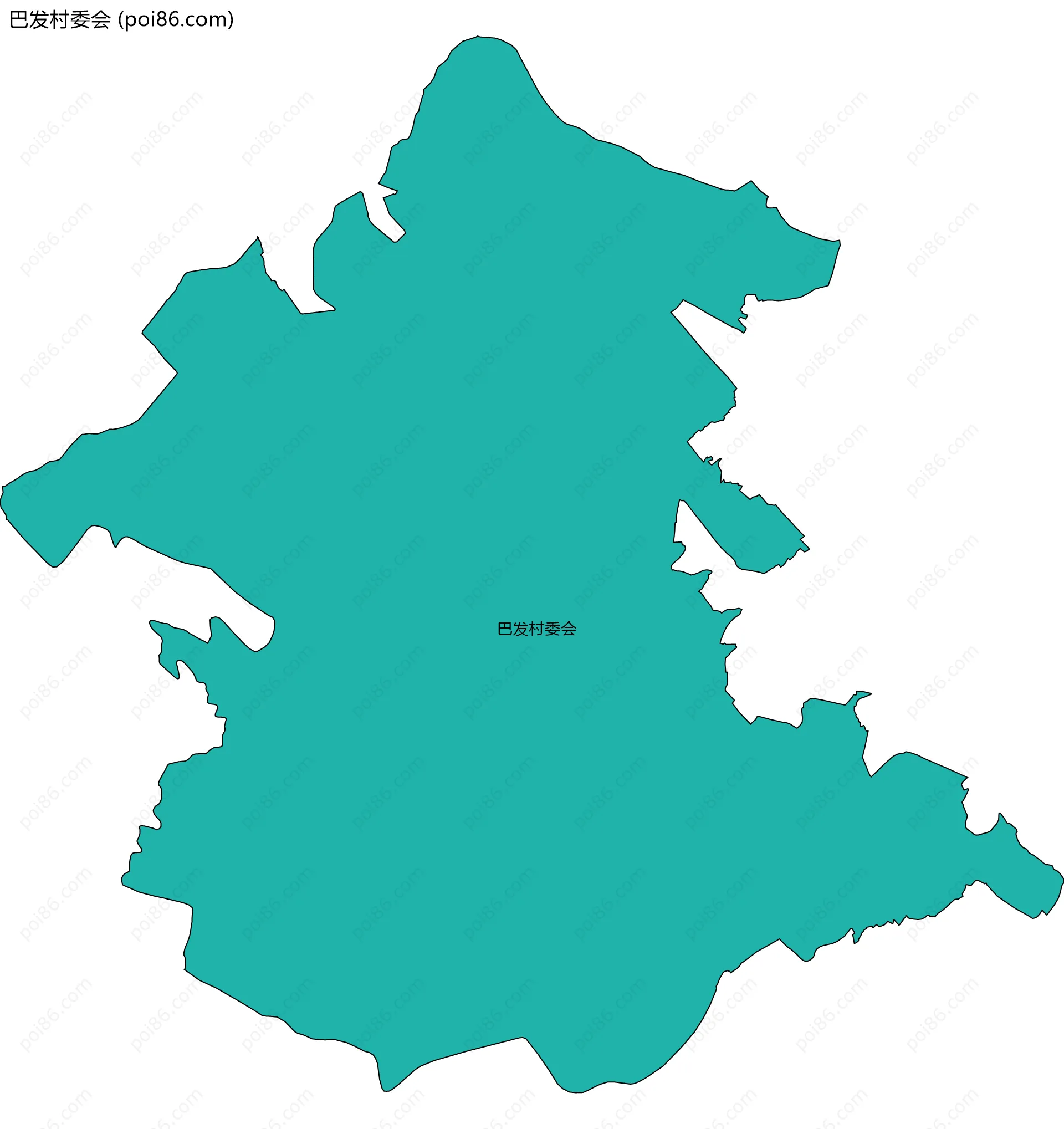 巴发村委会边界地图