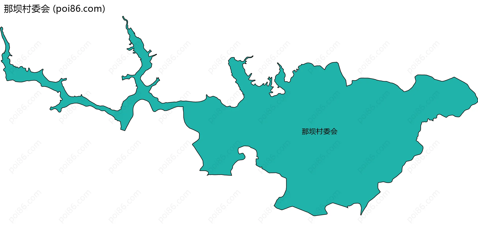 那坝村委会边界地图