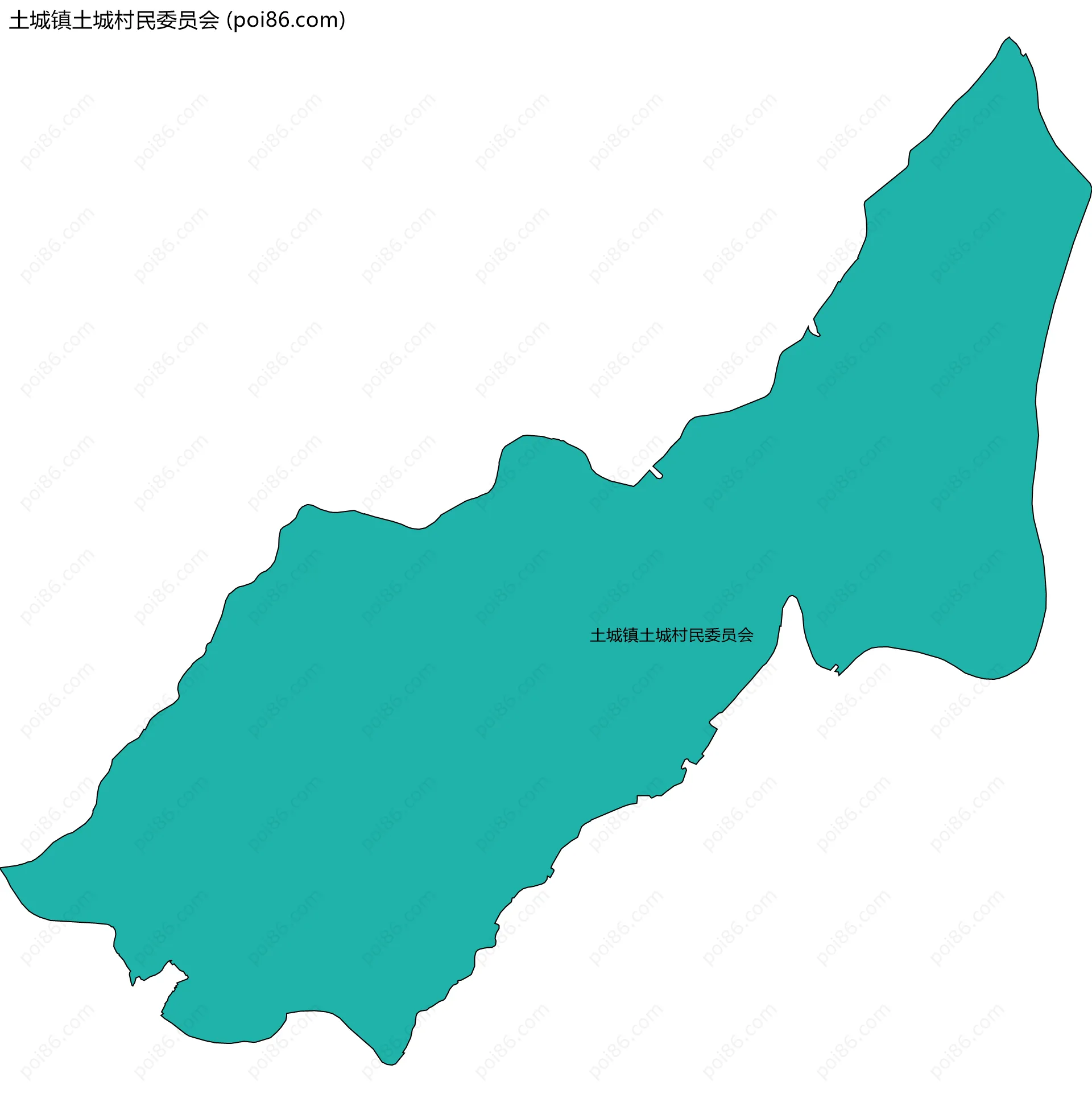 土城镇土城村民委员会边界地图