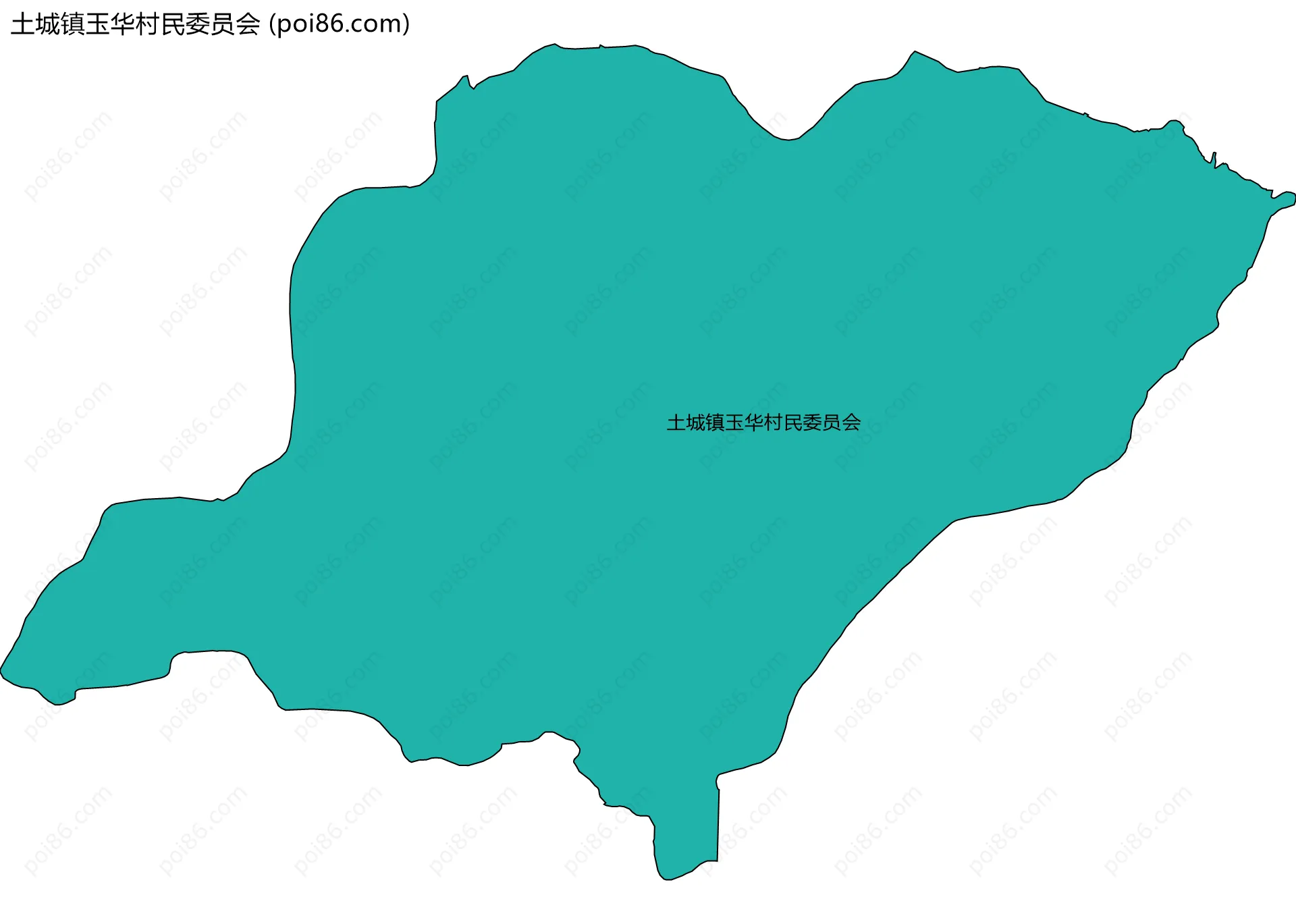 土城镇玉华村民委员会边界地图