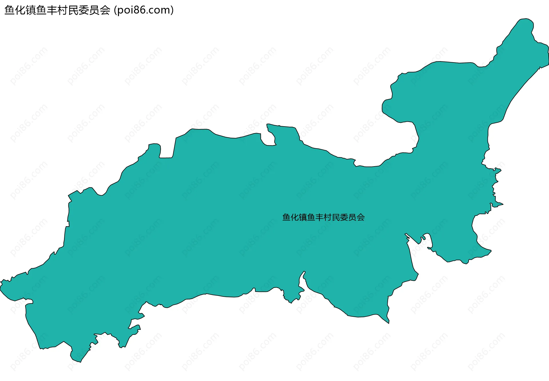 鱼化镇鱼丰村民委员会边界地图