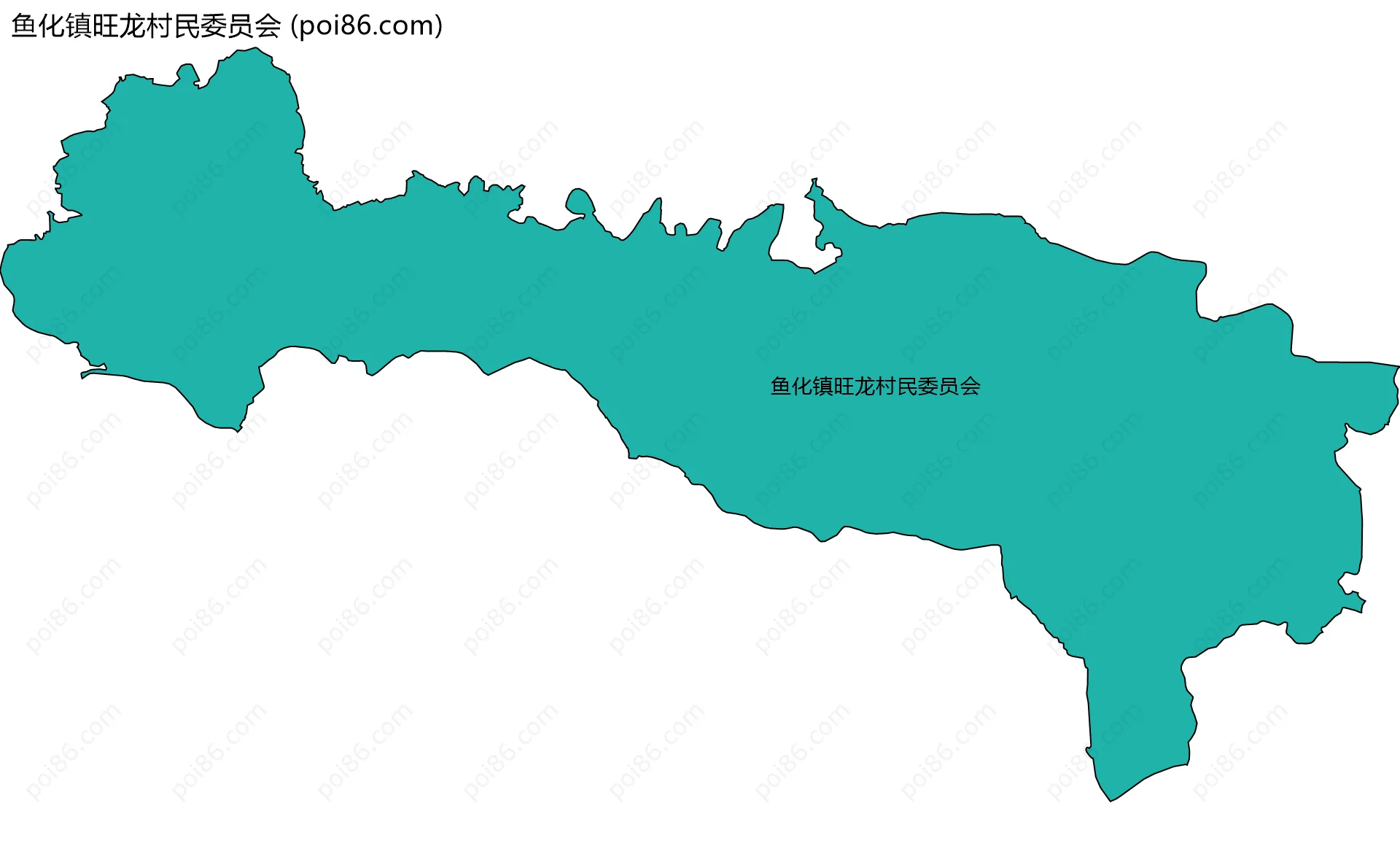 鱼化镇旺龙村民委员会边界地图
