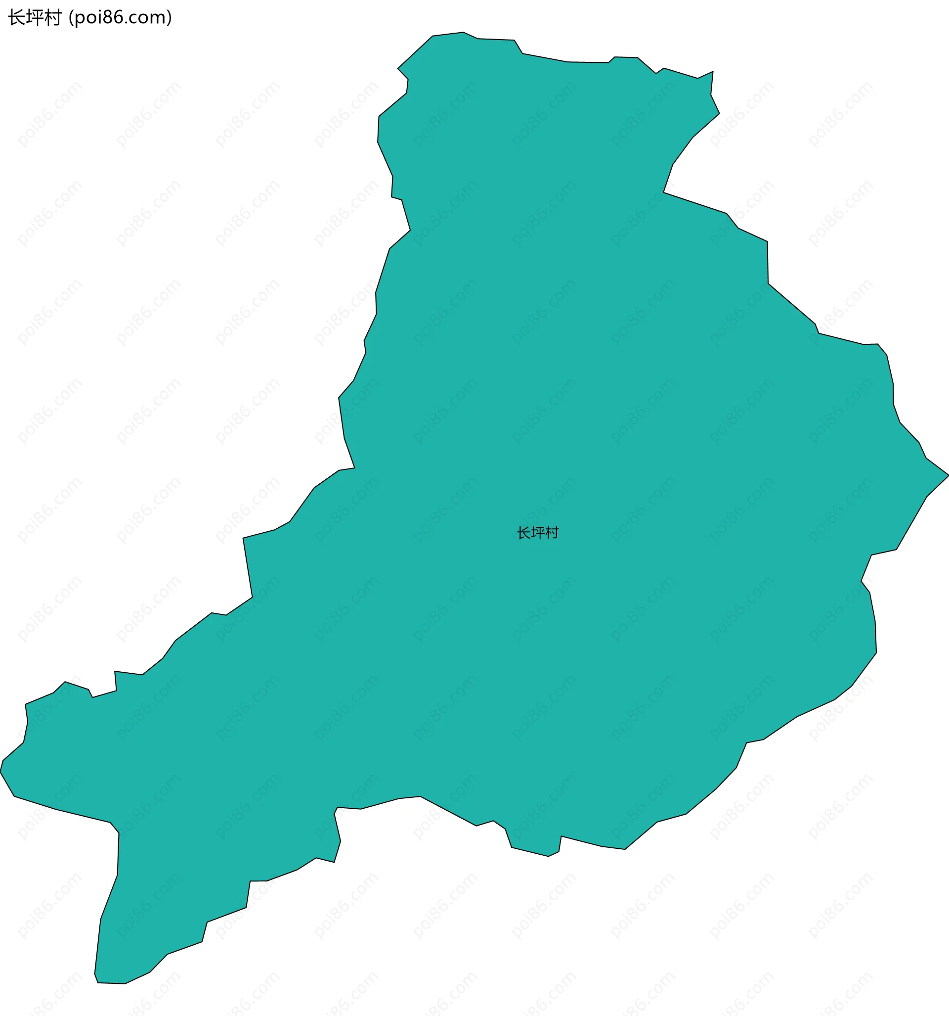 长坪村边界地图