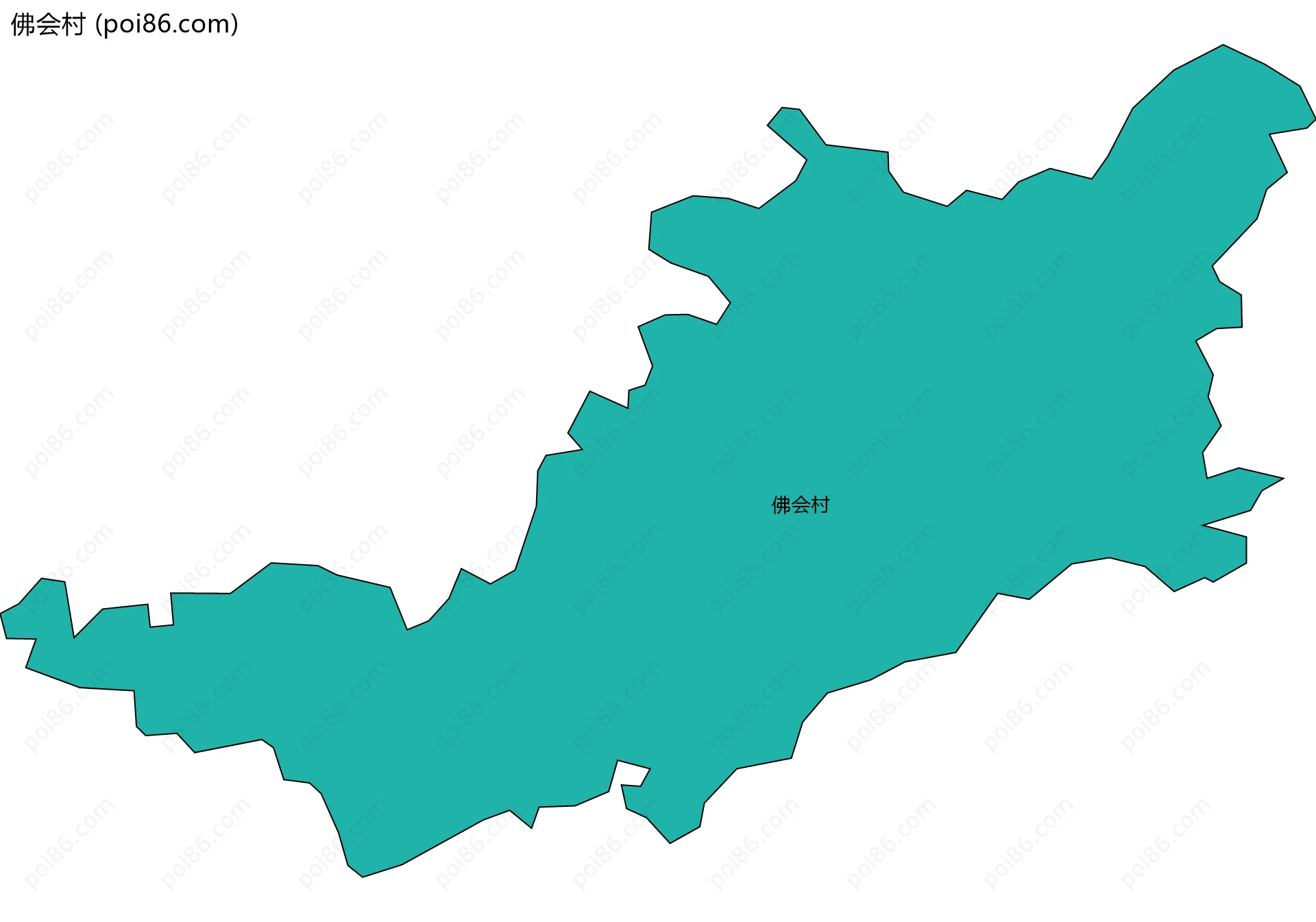 佛会村边界地图