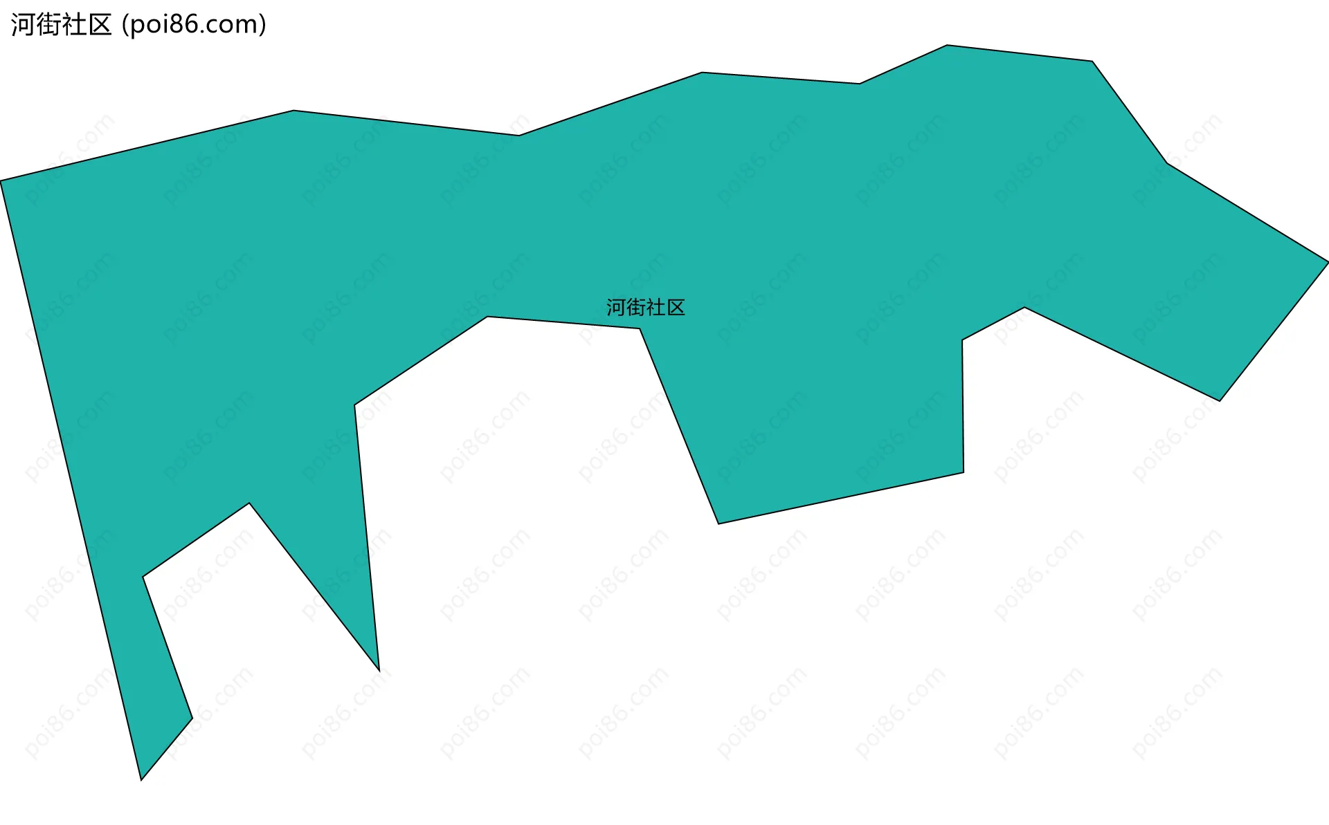 河街社区边界地图