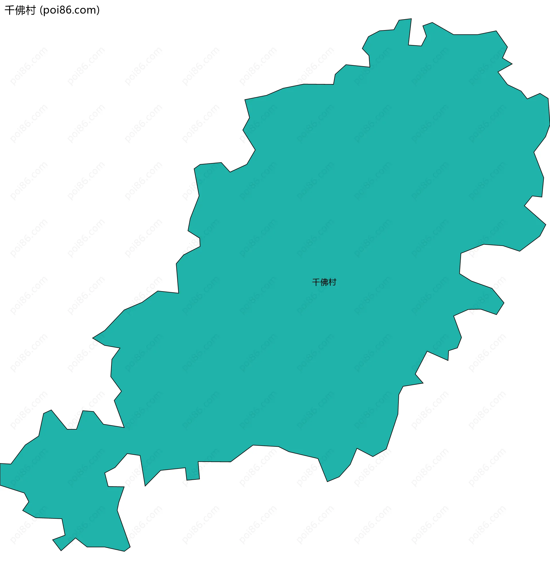 千佛村边界地图