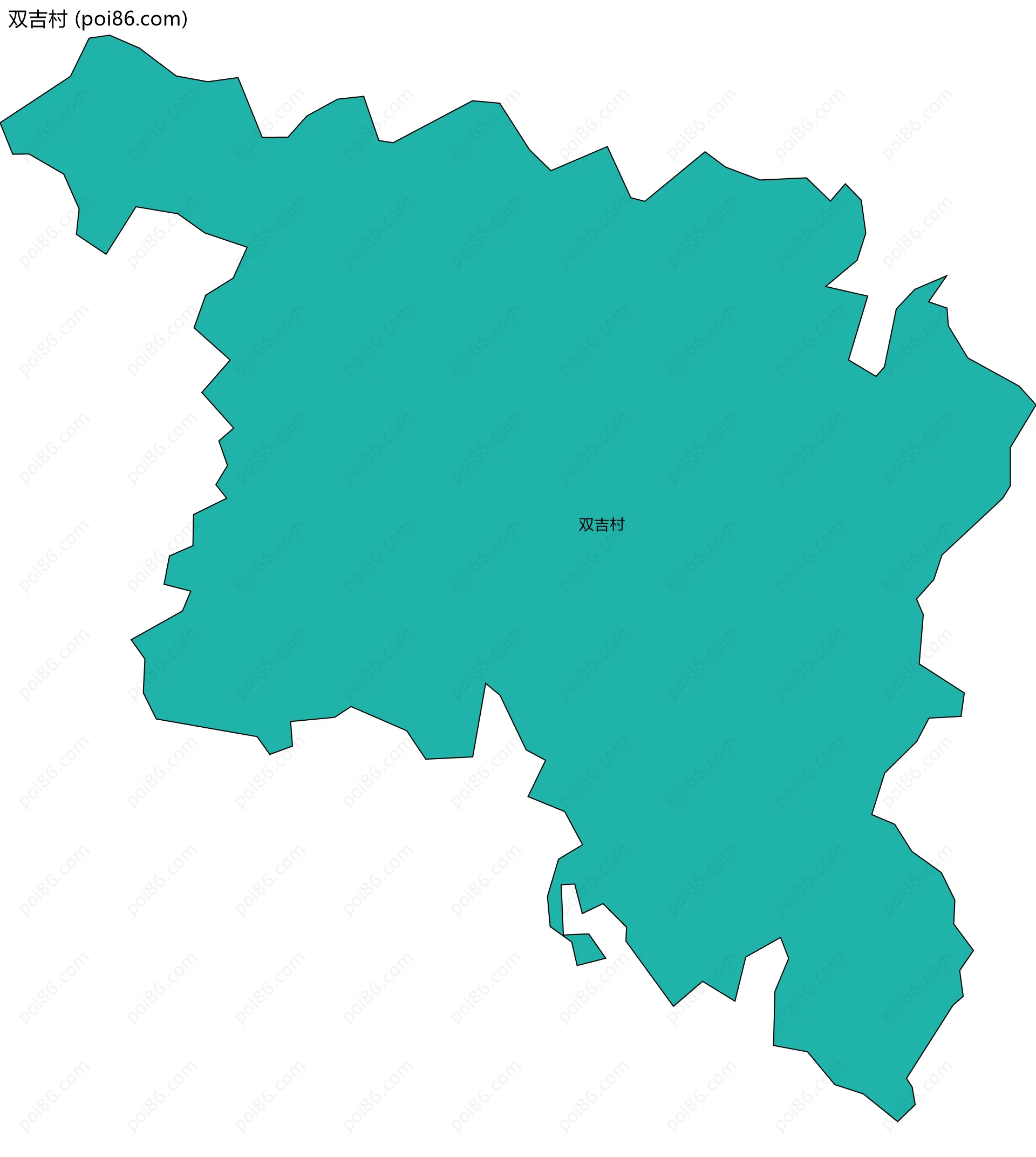 双吉村边界地图